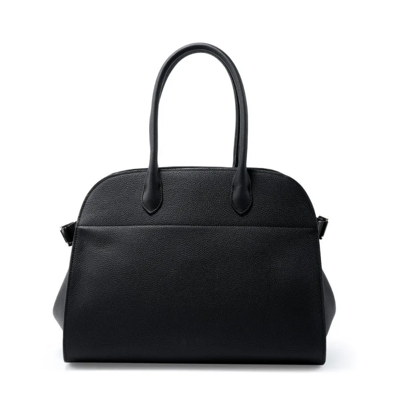 38CM TOGO Head Leather Large Capacity Leather Tote Bag 2991 black