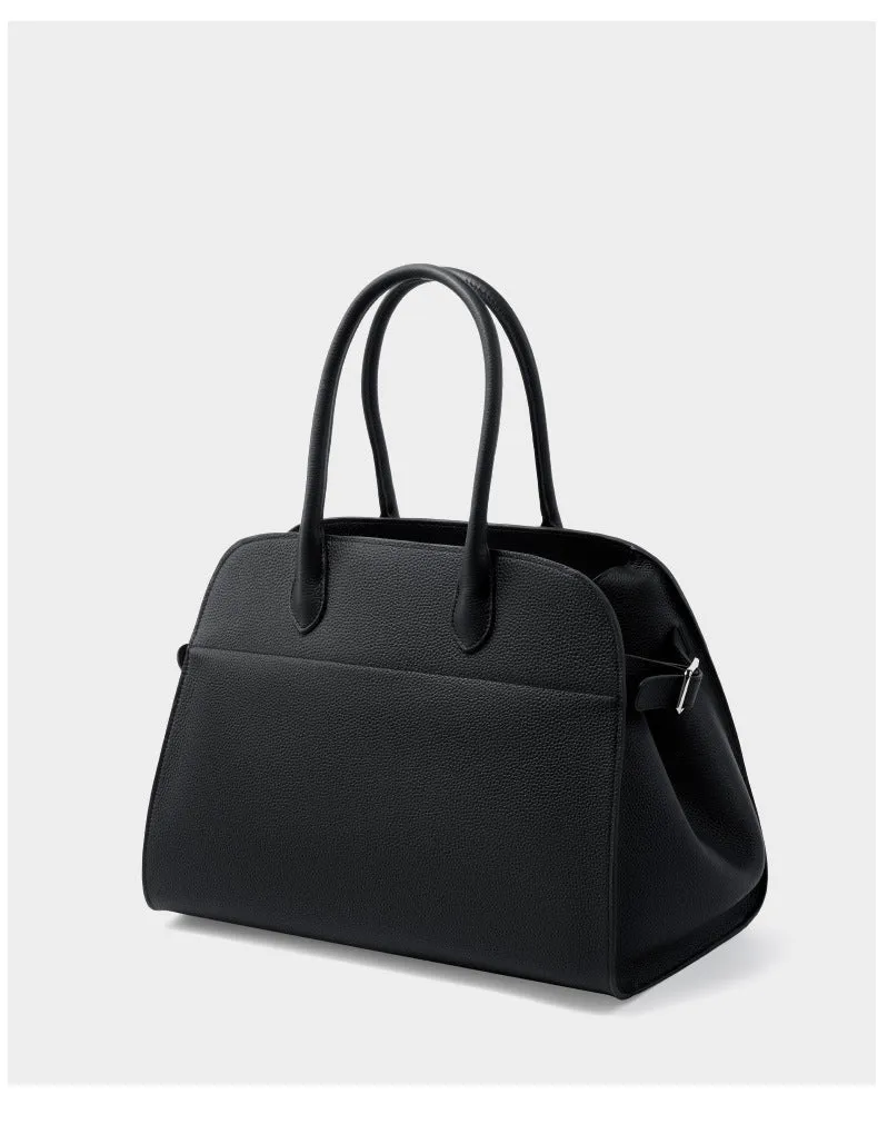 38CM TOGO Head Leather Large Capacity Leather Tote Bag 2991 black