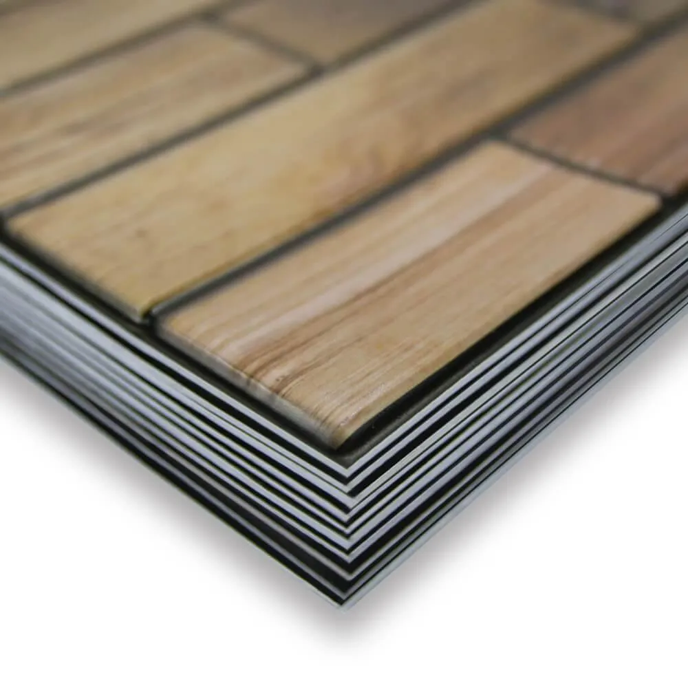 3D Woodgrain Peel and Stick Wall Tile