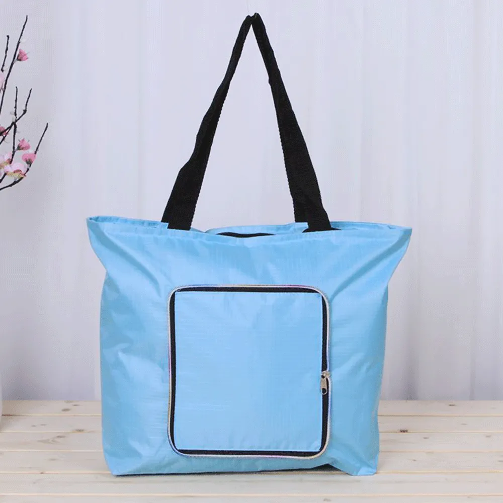420D Foldable Tote Bag with Zip