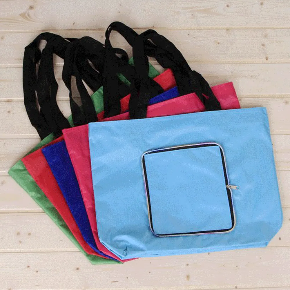 420D Foldable Tote Bag with Zip