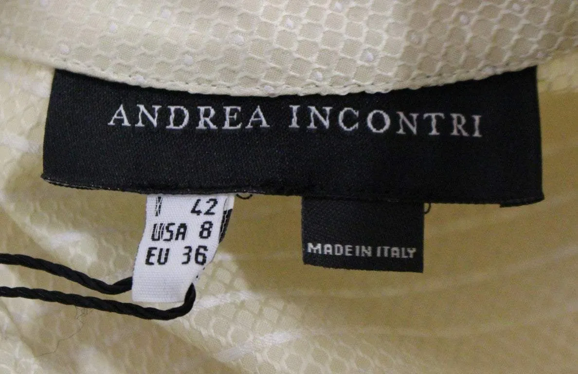 Andrea Incontri Beige Cap Sleeves Shift Mini Dress