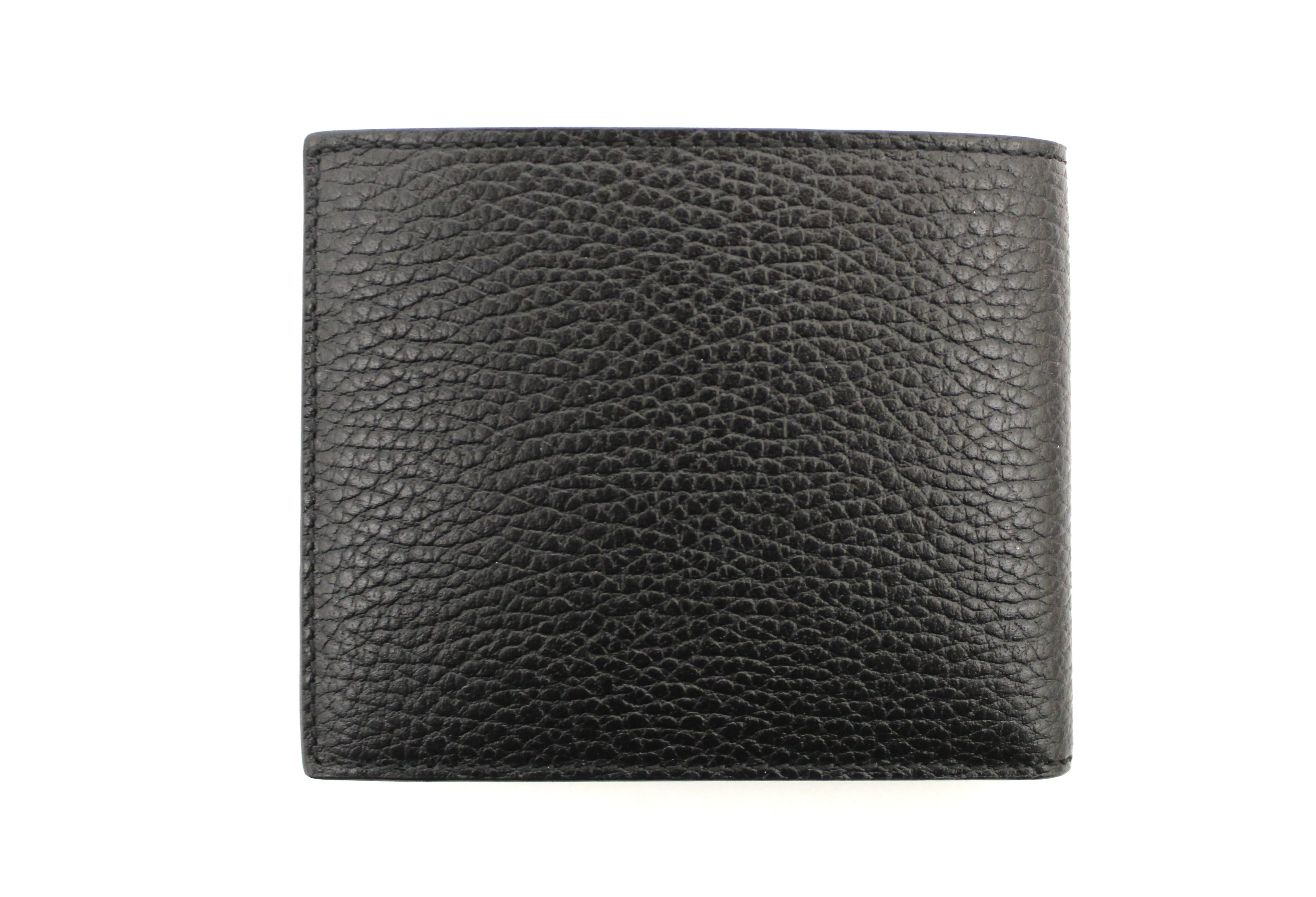 Authentic New Gucci Black and Green Marmont Leather GG Bifold Wallet