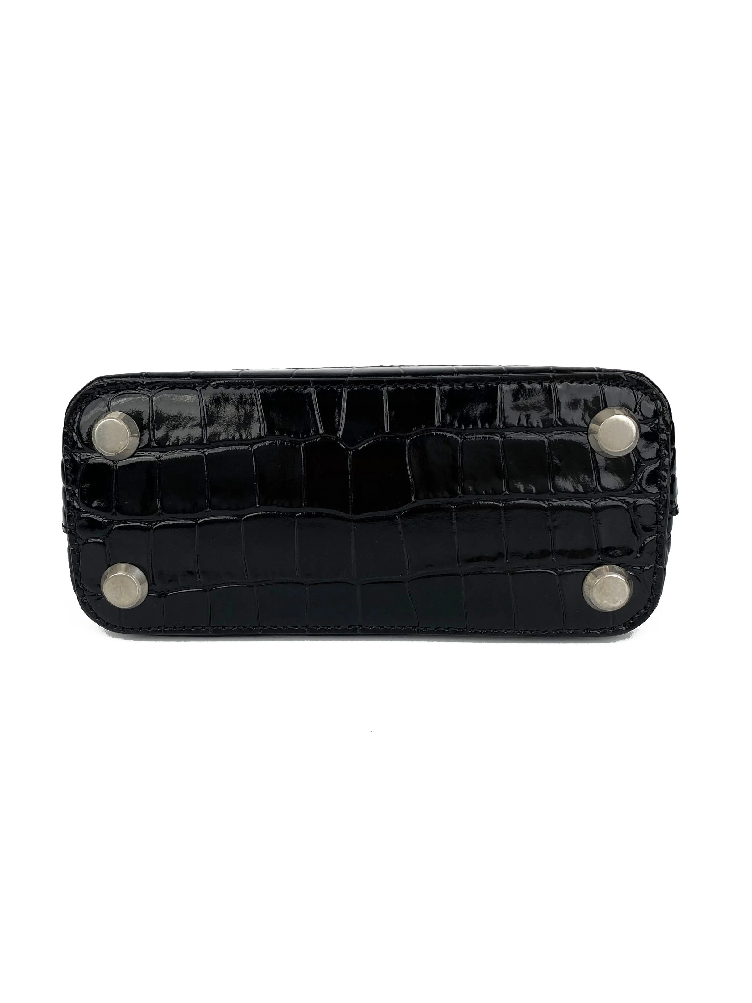Balenciaga Black & White Mini Ville Bag