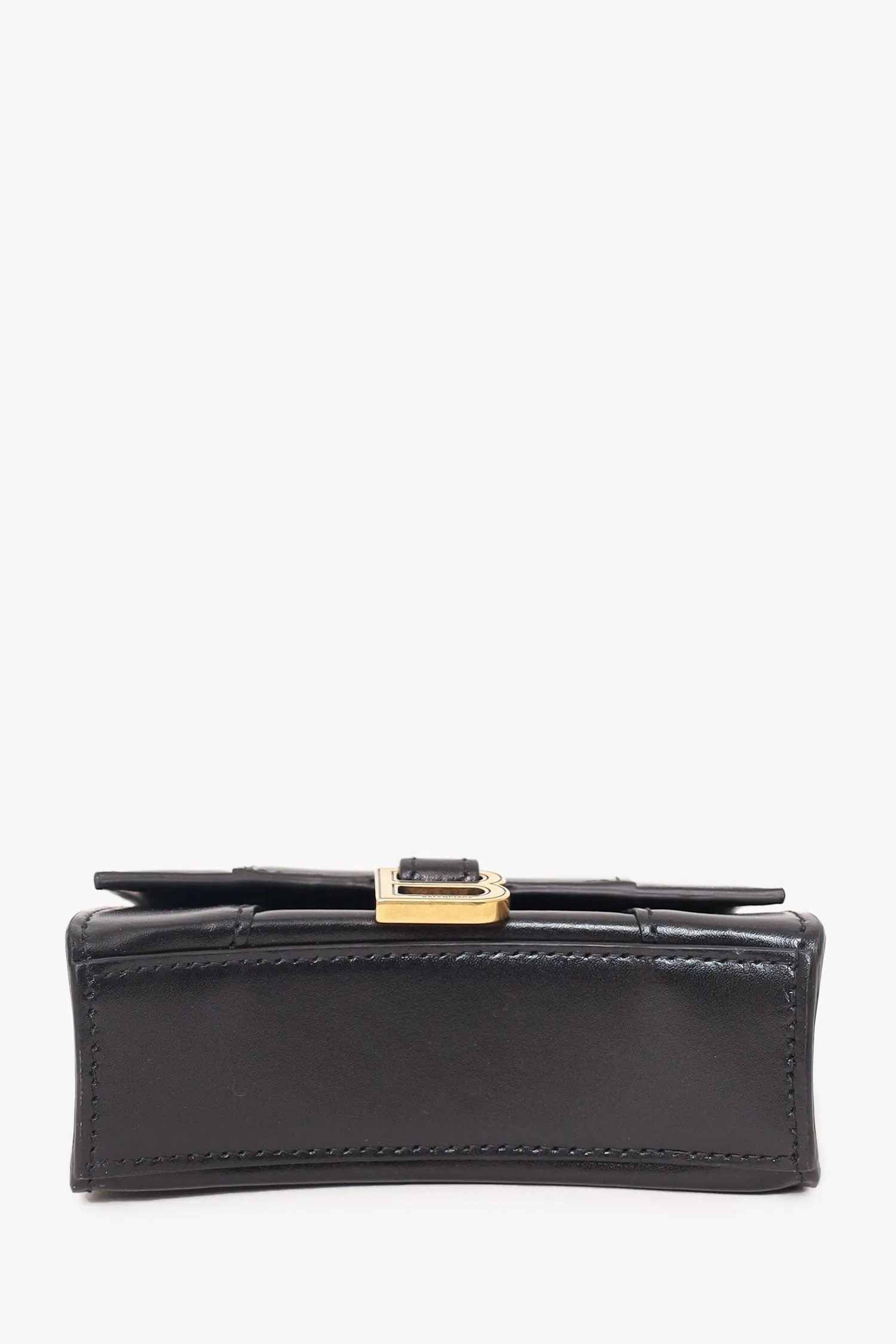 Balenciaga Black Leather Hourglass Belt Bag