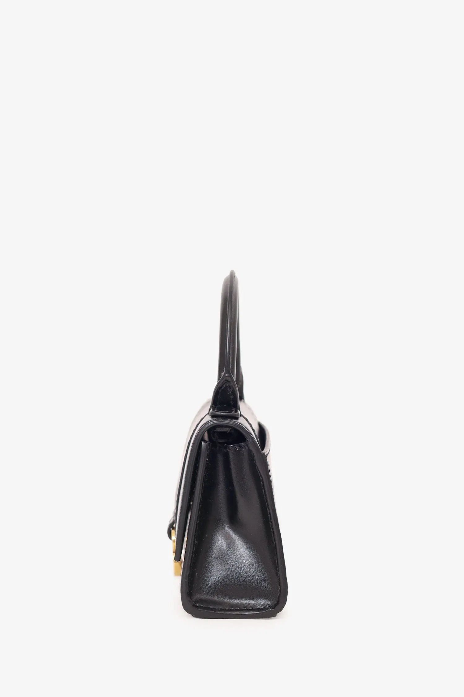 Balenciaga Black Leather Hourglass Belt Bag