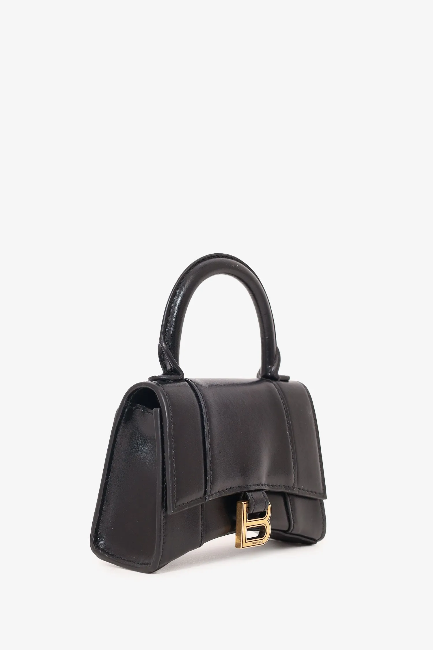 Balenciaga Black Leather Hourglass Belt Bag