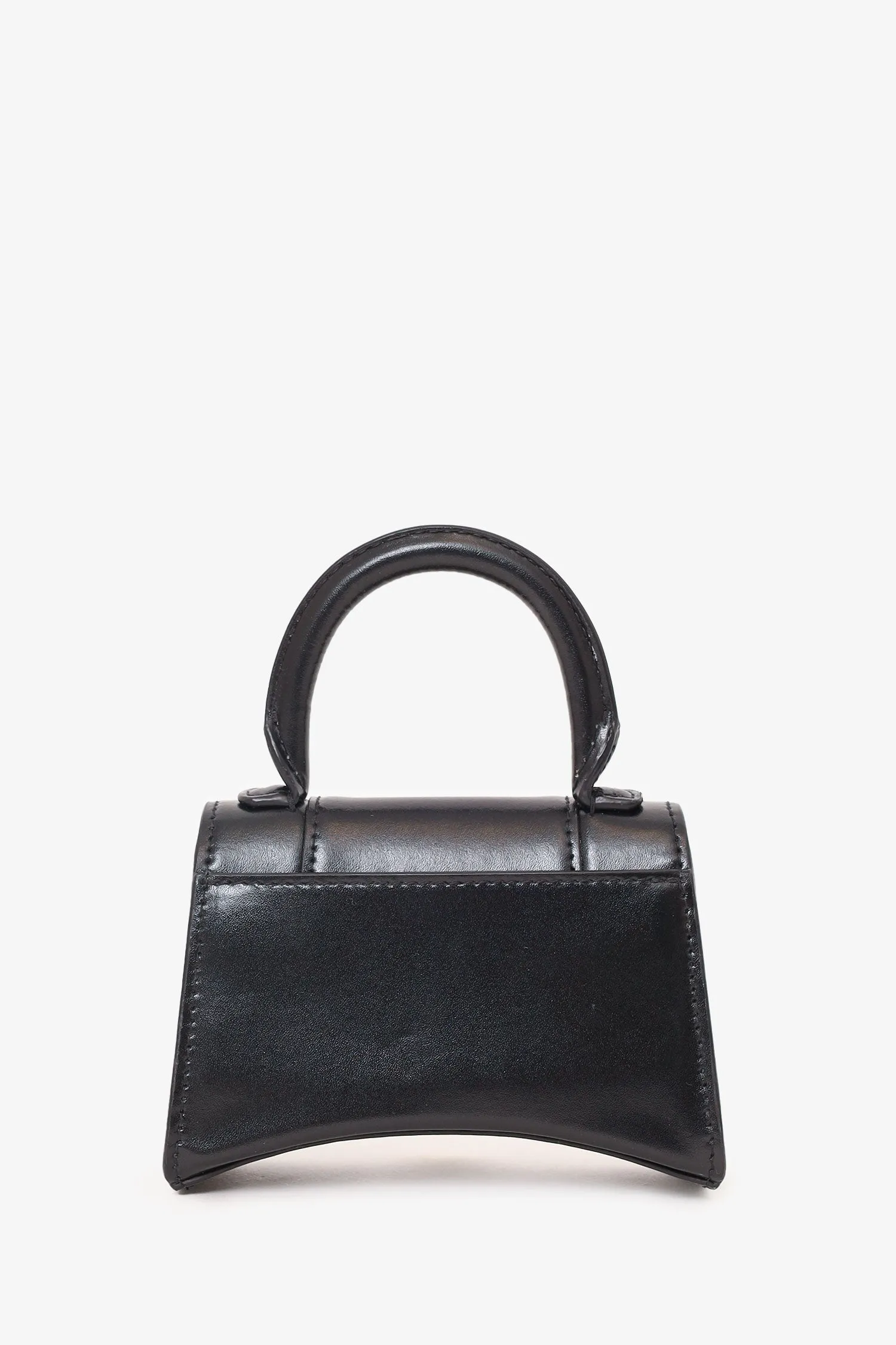 Balenciaga Black Leather Hourglass Belt Bag