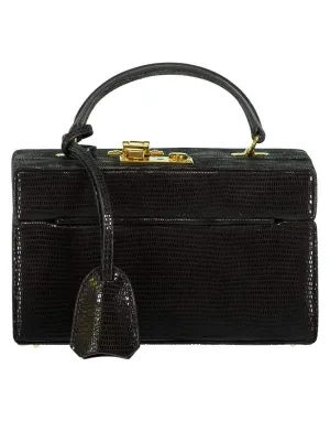 Black 1845 Leather Mini Trunk