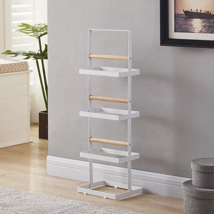 Black & White 5 Tier Tall Shoe Rack | Multipurpose Storage Organizer Stand For Home