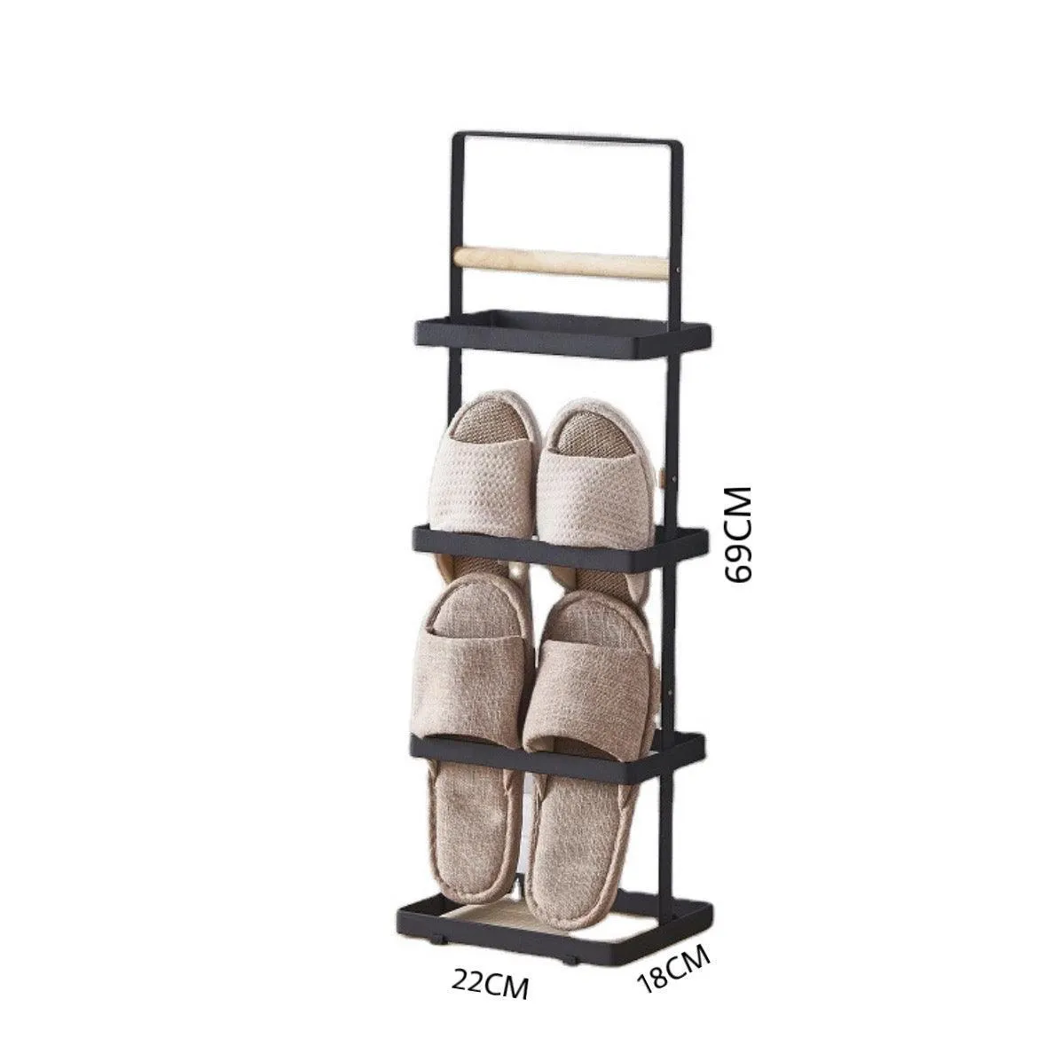 Black & White 5 Tier Tall Shoe Rack | Multipurpose Storage Organizer Stand For Home