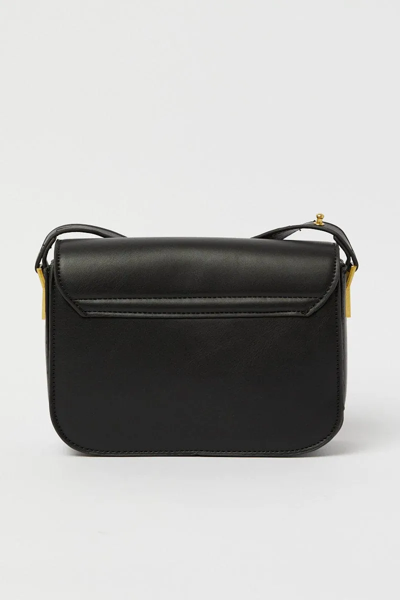Black Flap Shoulder Bag