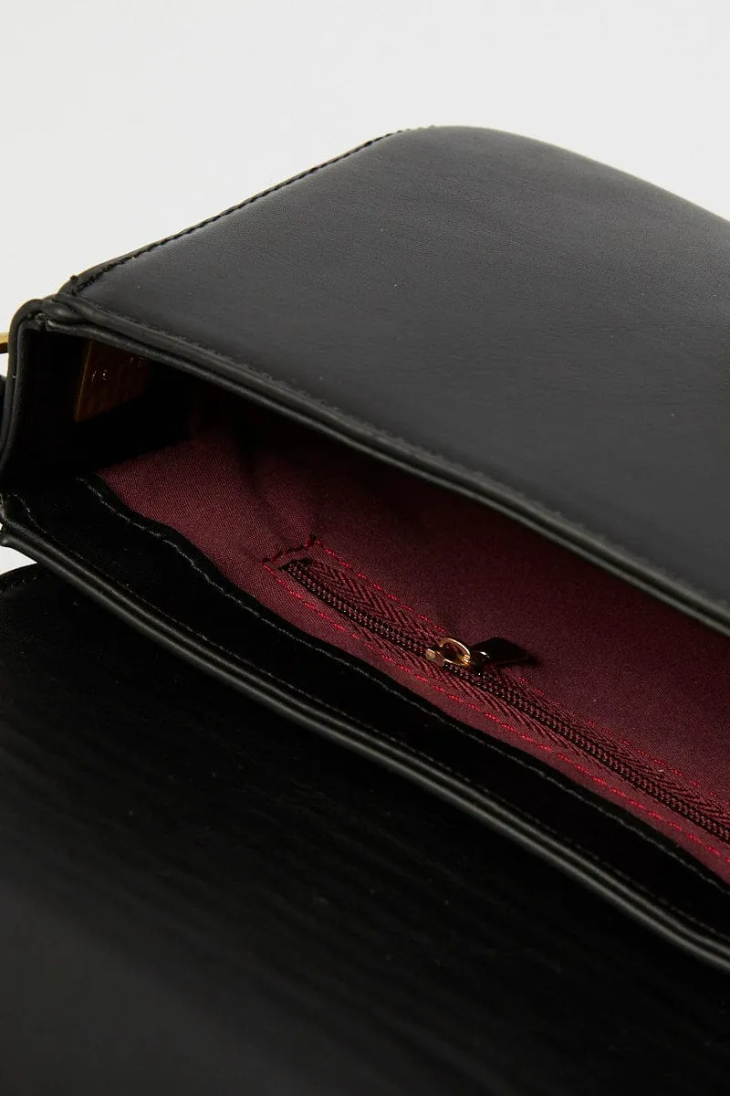 Black Flap Shoulder Bag