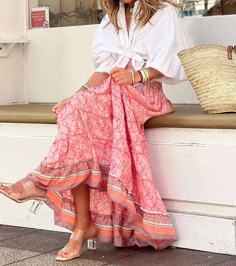 Boho Printed Long Skirt