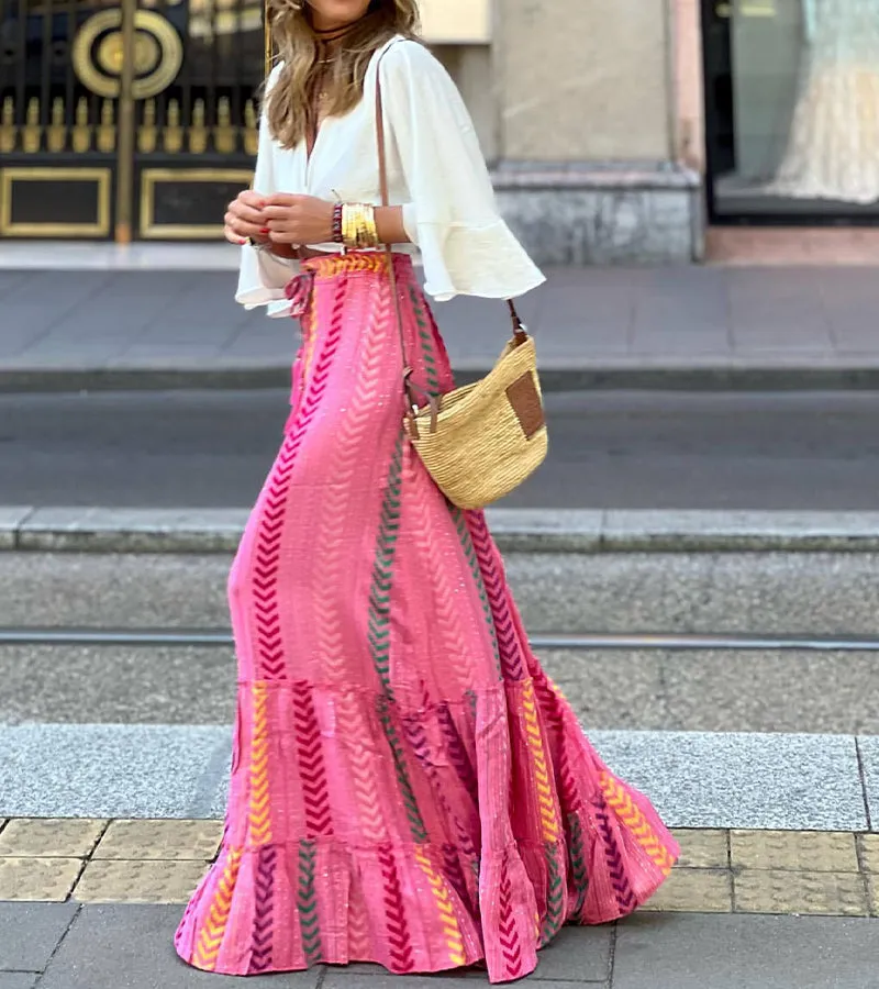 Boho Printed Long Skirt