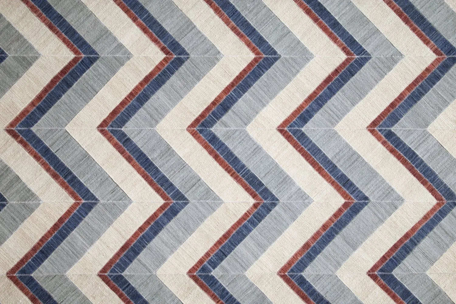 Bromham Flatweave Blue and Red Rug by BD Fine