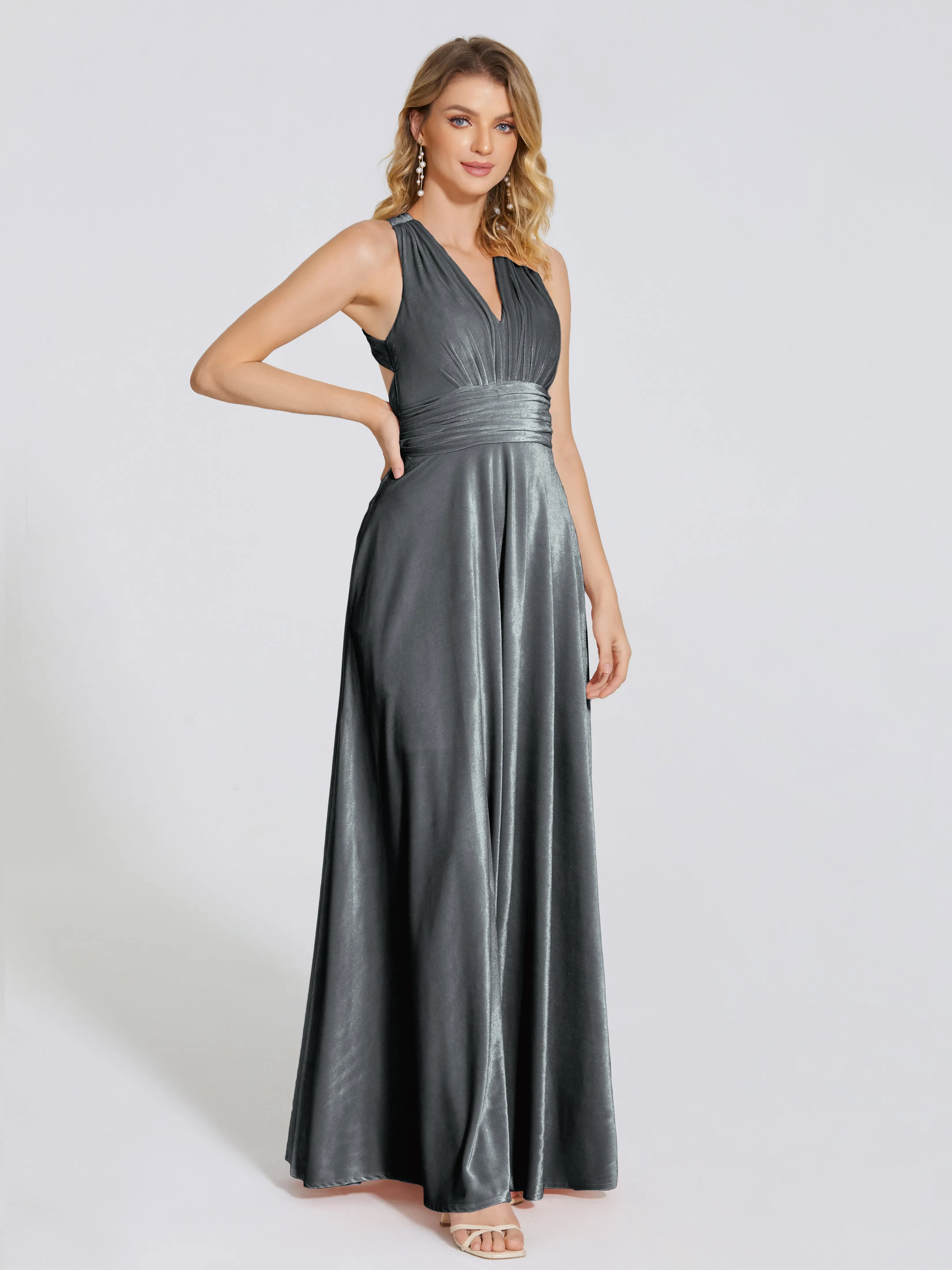 Brooklynn Gorgeous V-neck Velvet Bridesmaid Dresses