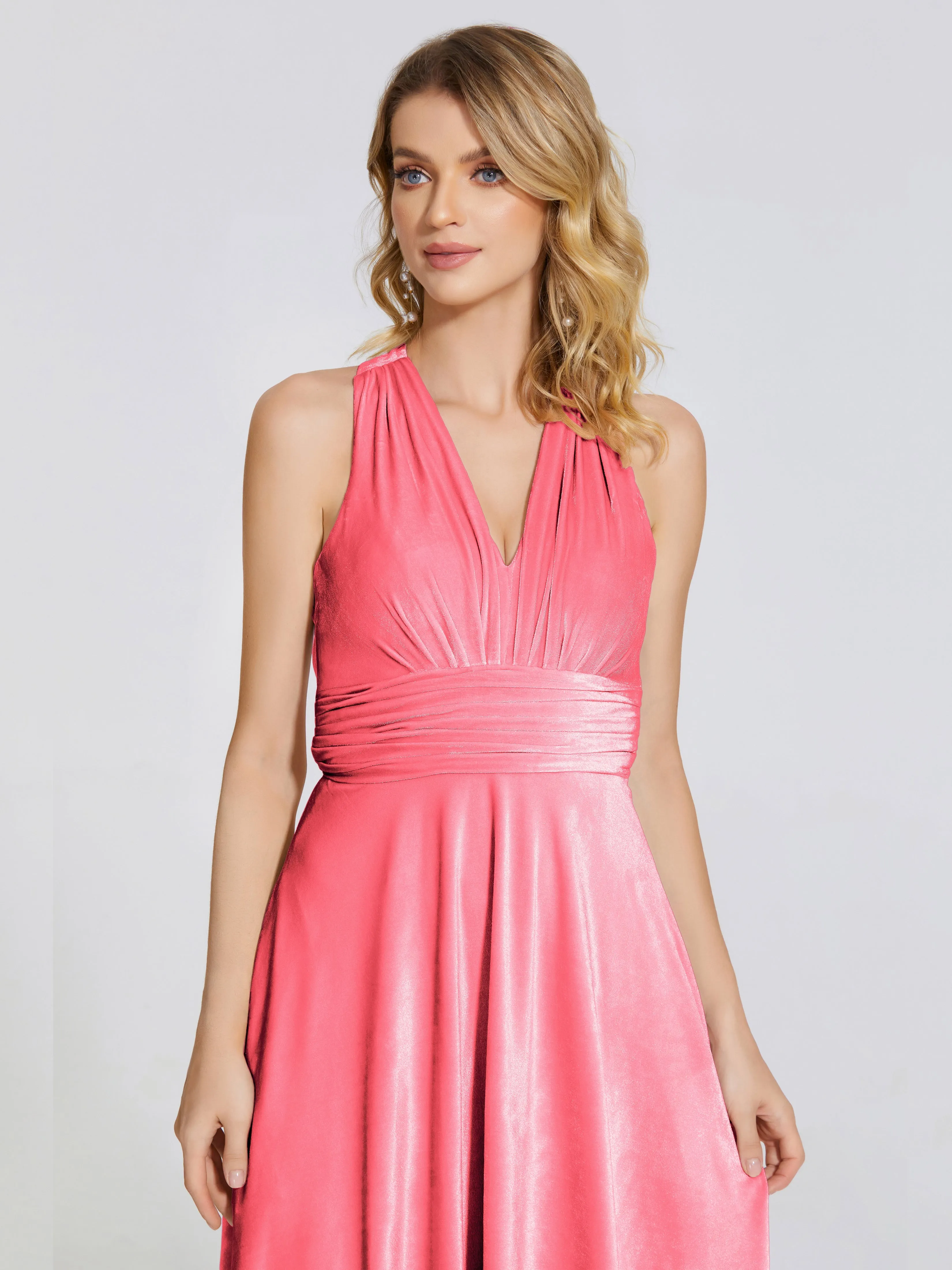 Brooklynn Gorgeous V-neck Velvet Bridesmaid Dresses