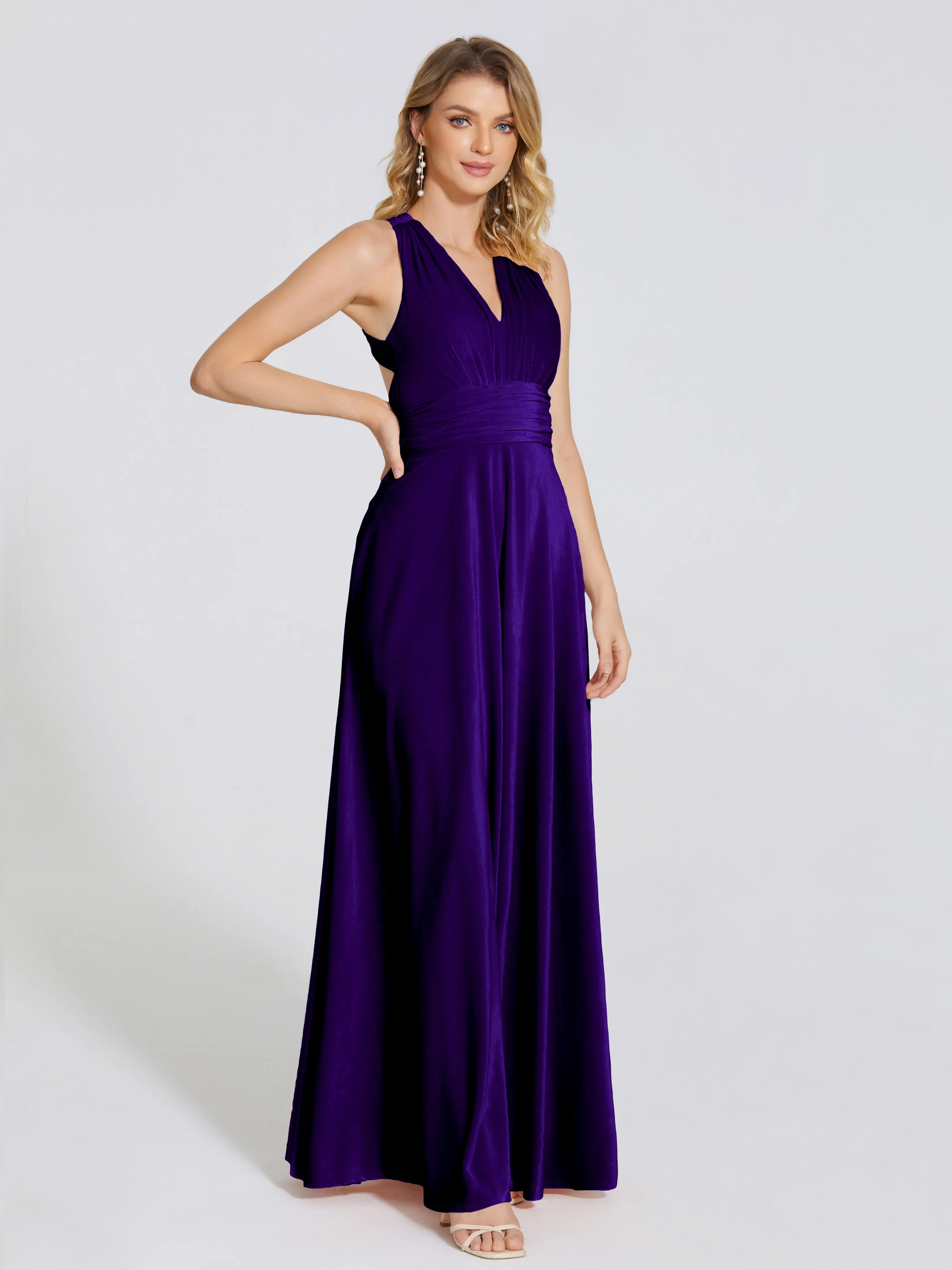 Brooklynn Gorgeous V-neck Velvet Bridesmaid Dresses