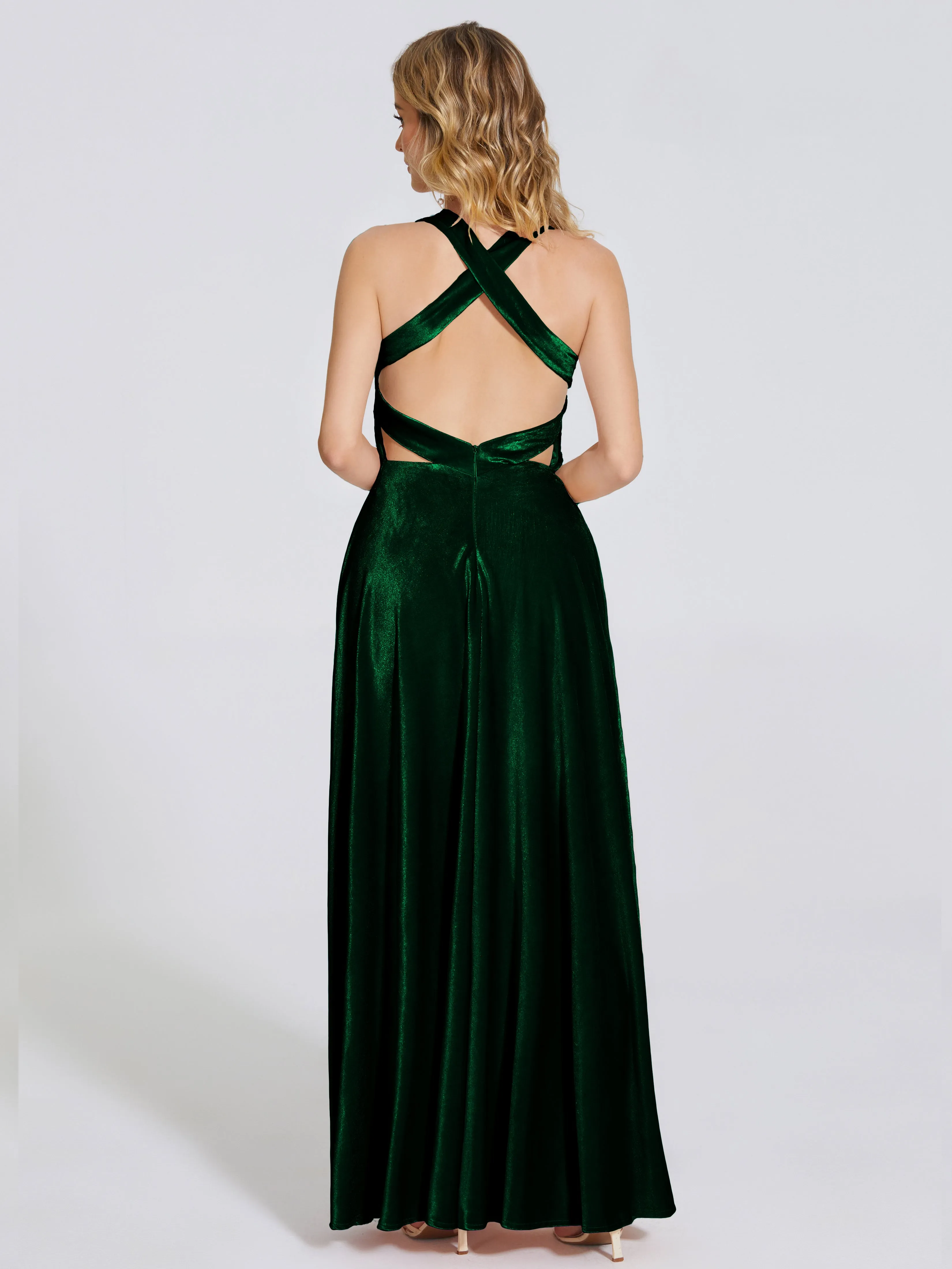Brooklynn Gorgeous V-neck Velvet Bridesmaid Dresses