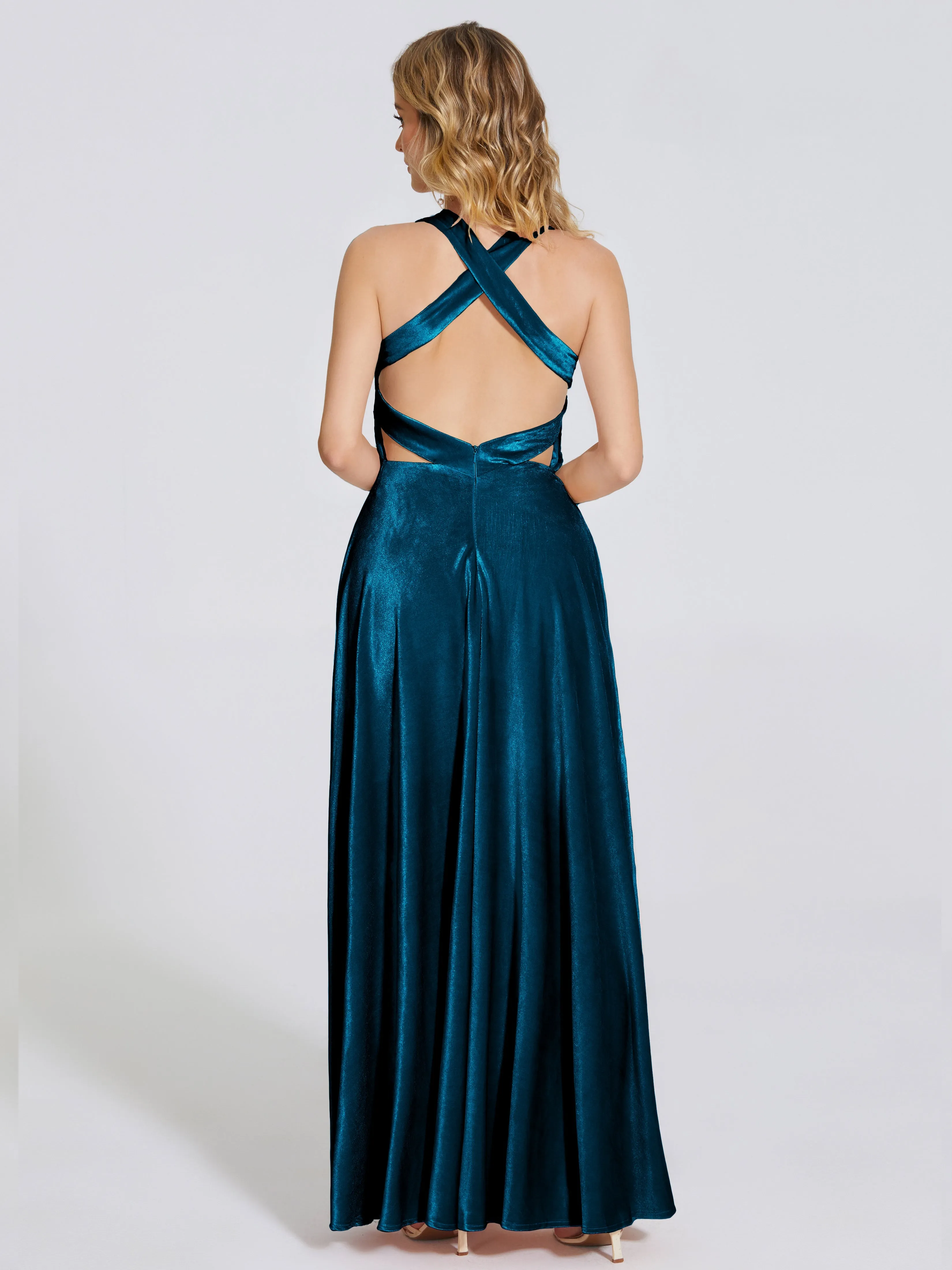 Brooklynn Gorgeous V-neck Velvet Bridesmaid Dresses