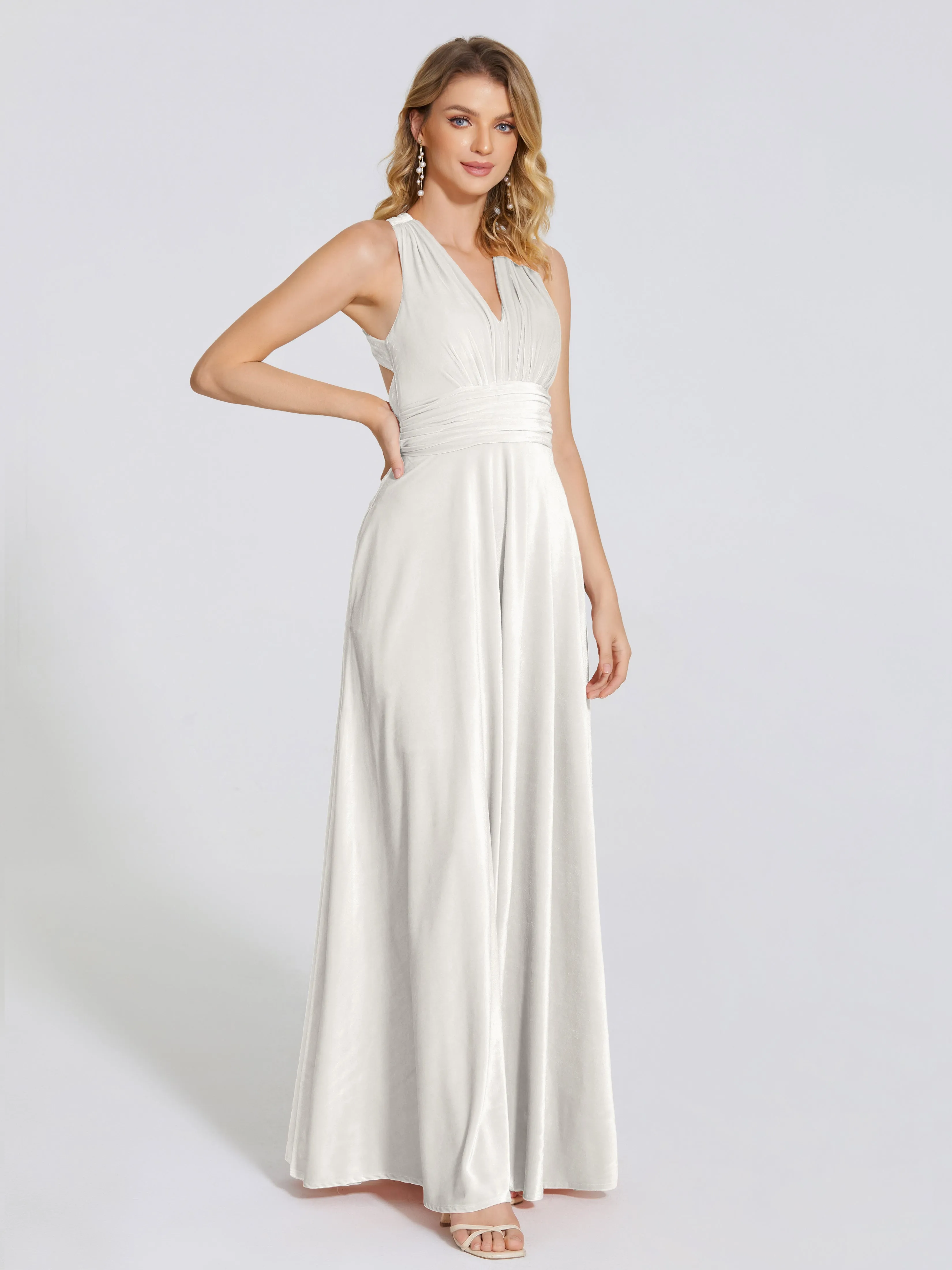 Brooklynn Gorgeous V-neck Velvet Bridesmaid Dresses
