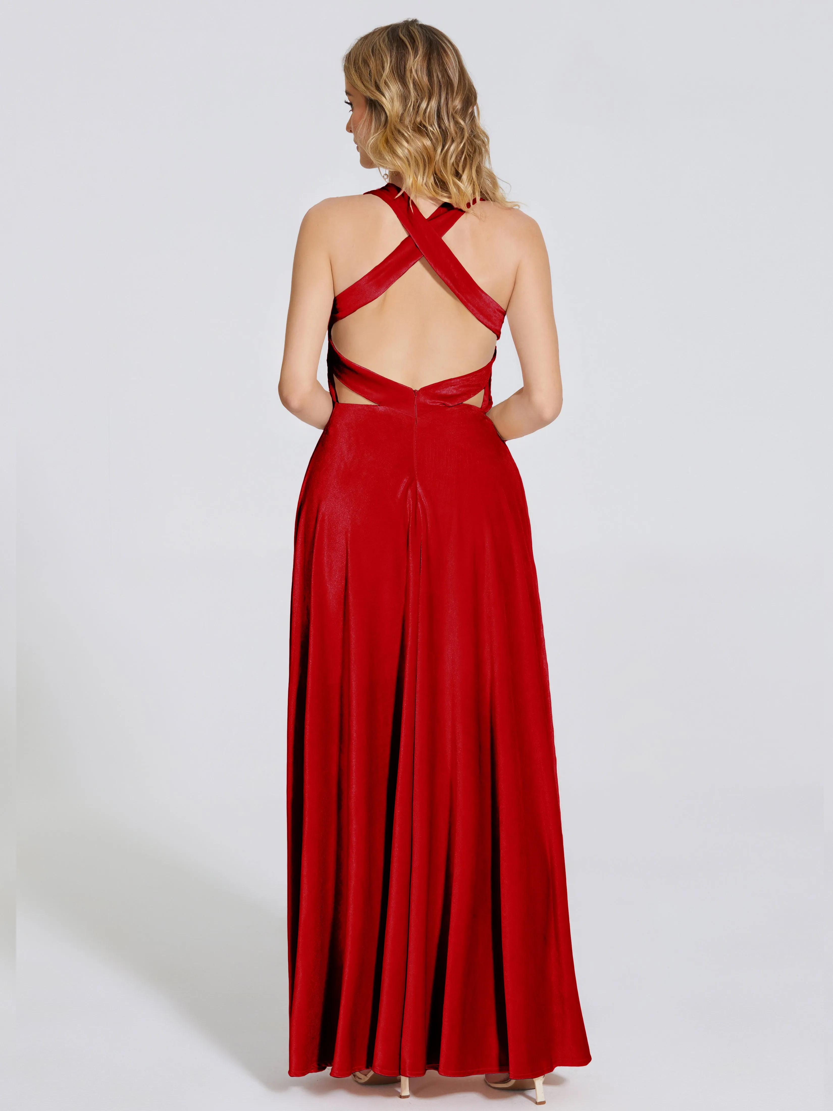 Brooklynn Gorgeous V-neck Velvet Bridesmaid Dresses