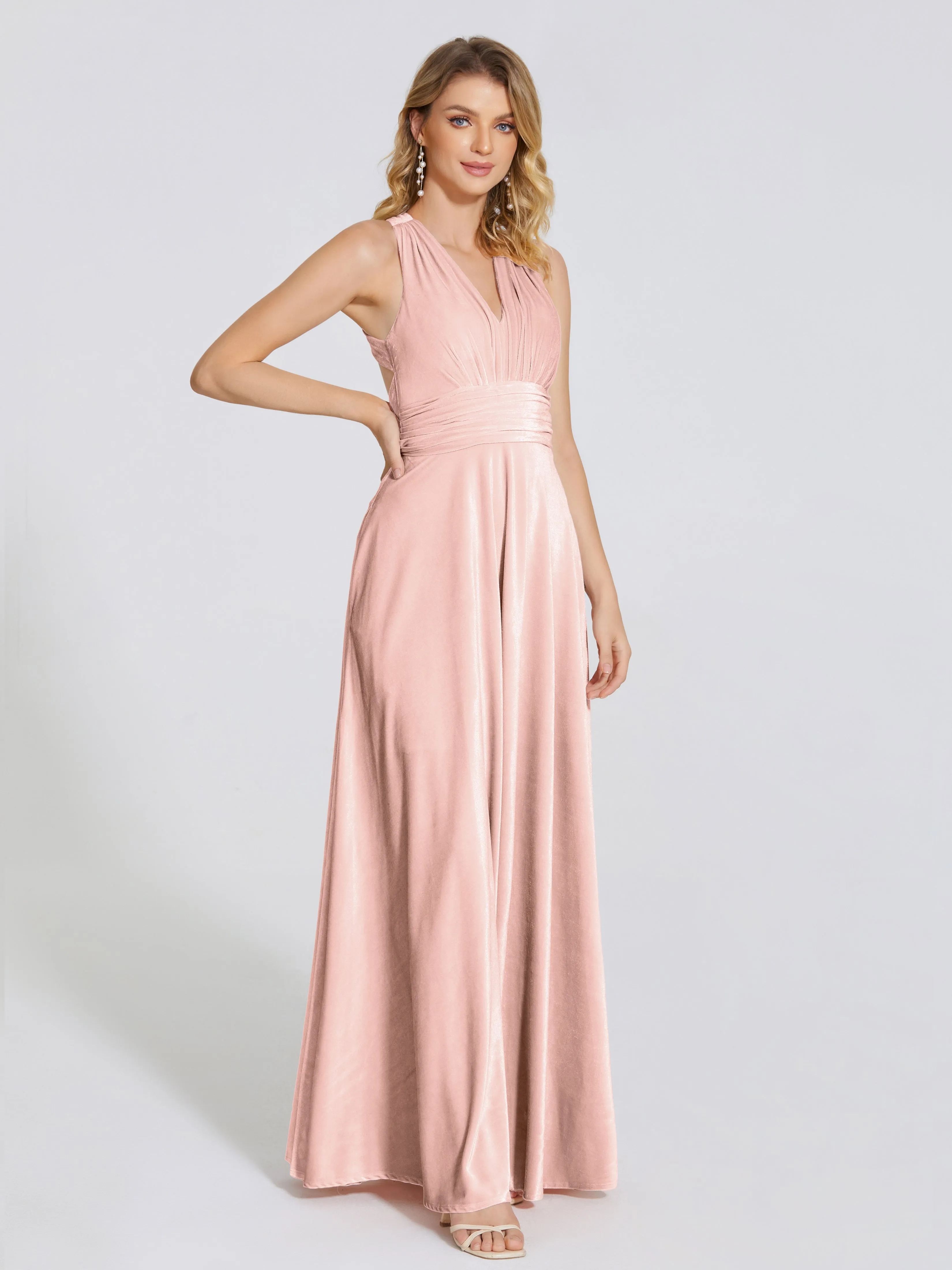 Brooklynn Gorgeous V-neck Velvet Bridesmaid Dresses
