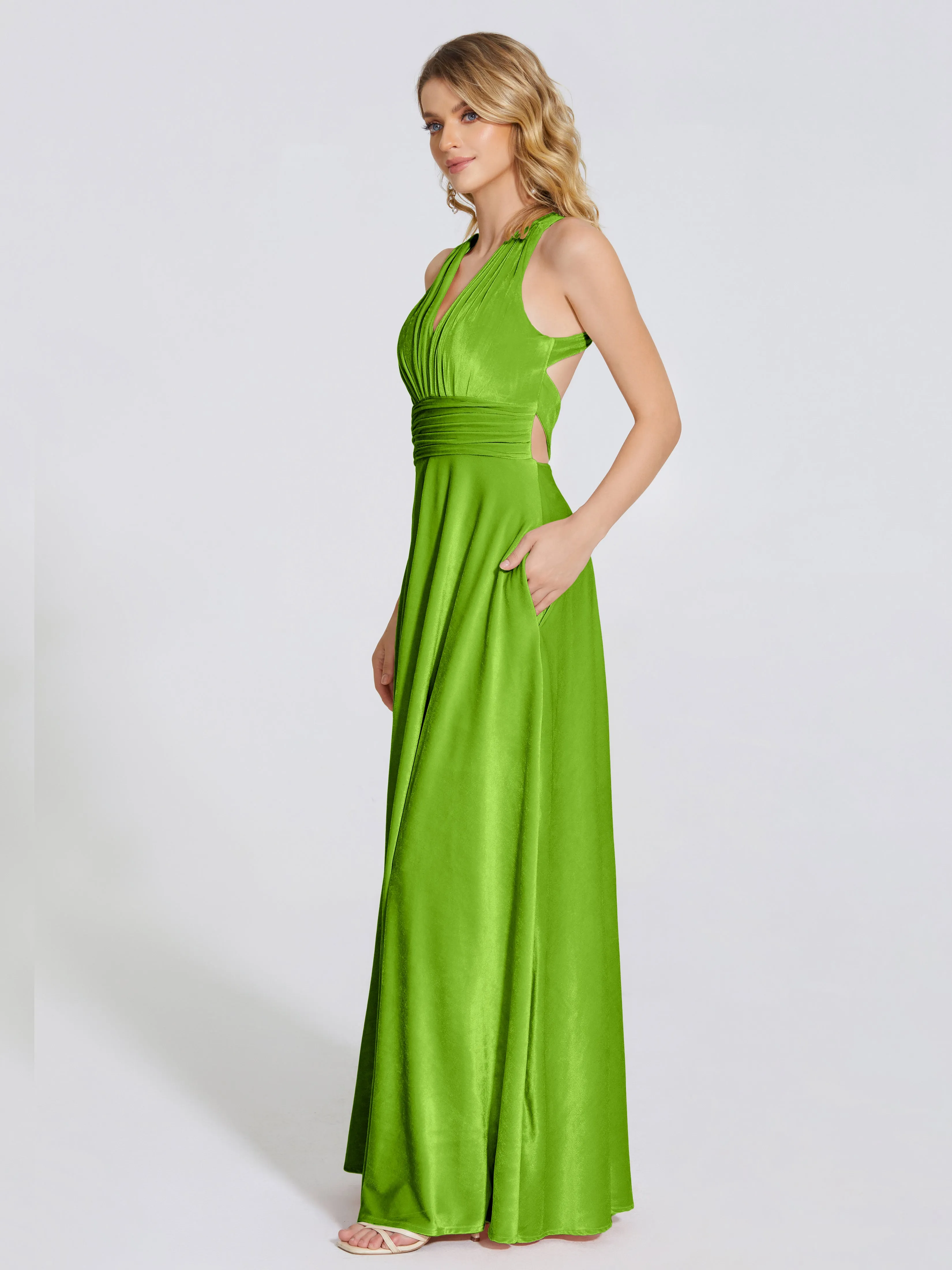 Brooklynn Gorgeous V-neck Velvet Bridesmaid Dresses