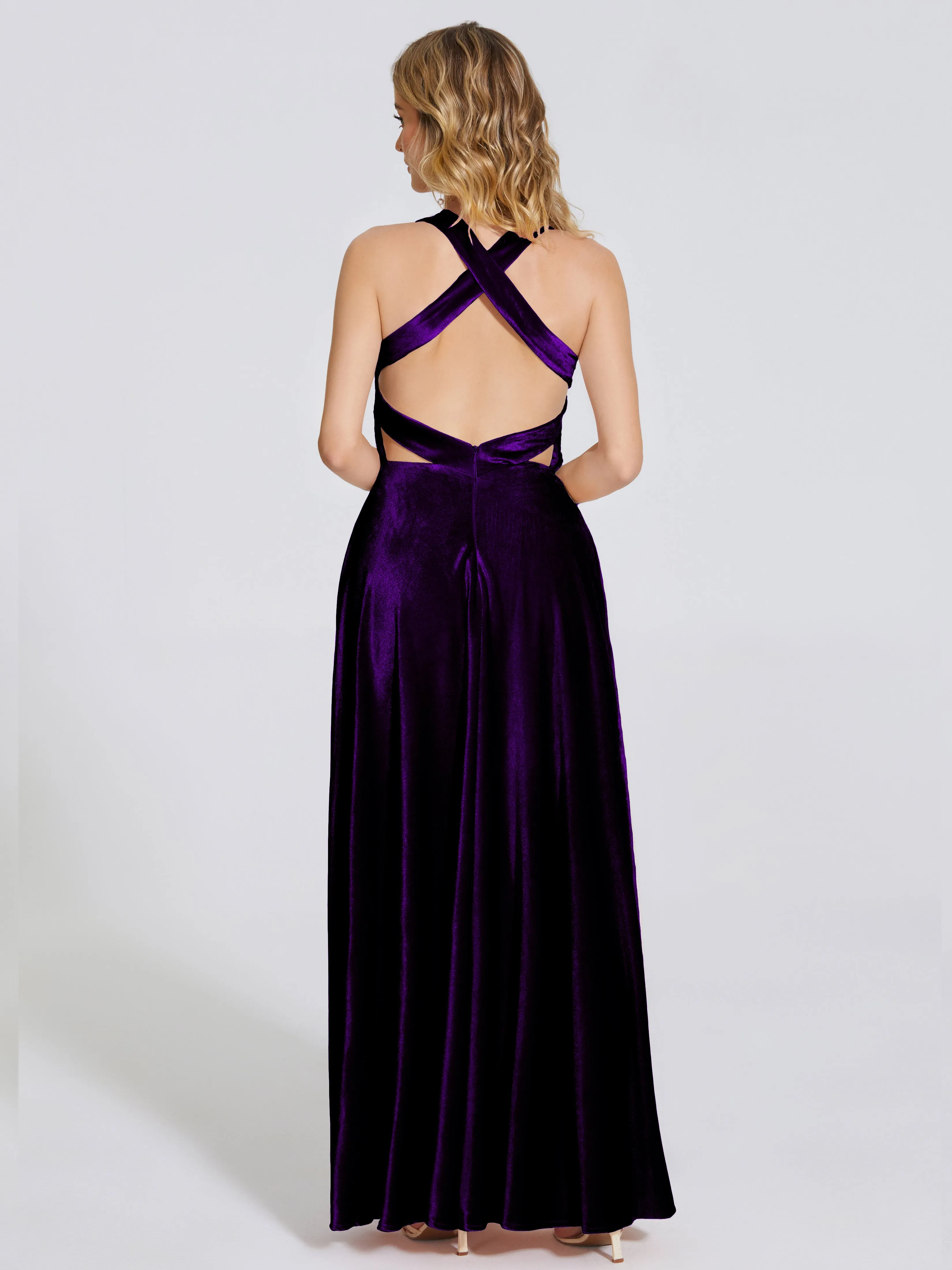Brooklynn Gorgeous V-neck Velvet Bridesmaid Dresses