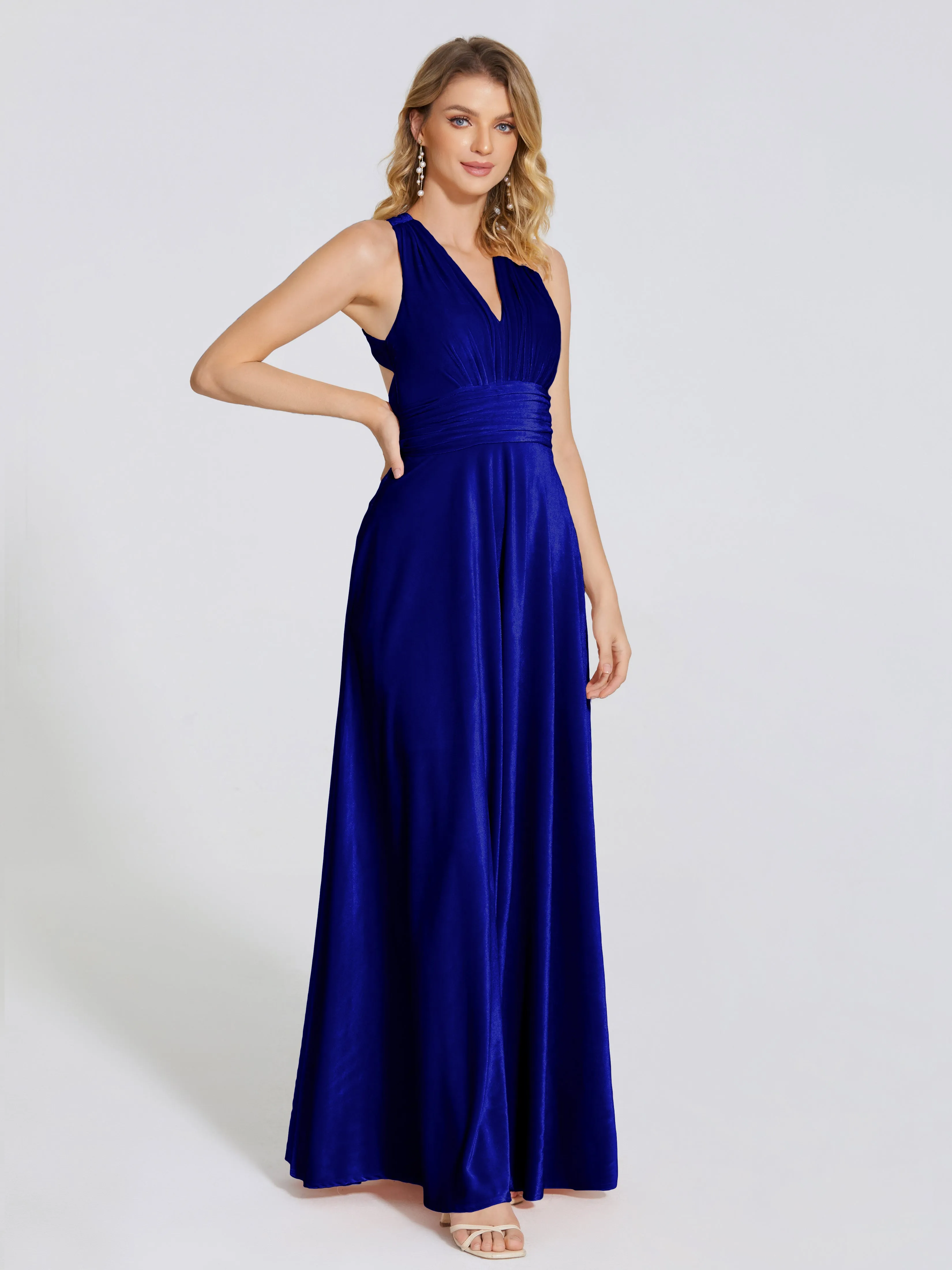 Brooklynn Gorgeous V-neck Velvet Bridesmaid Dresses