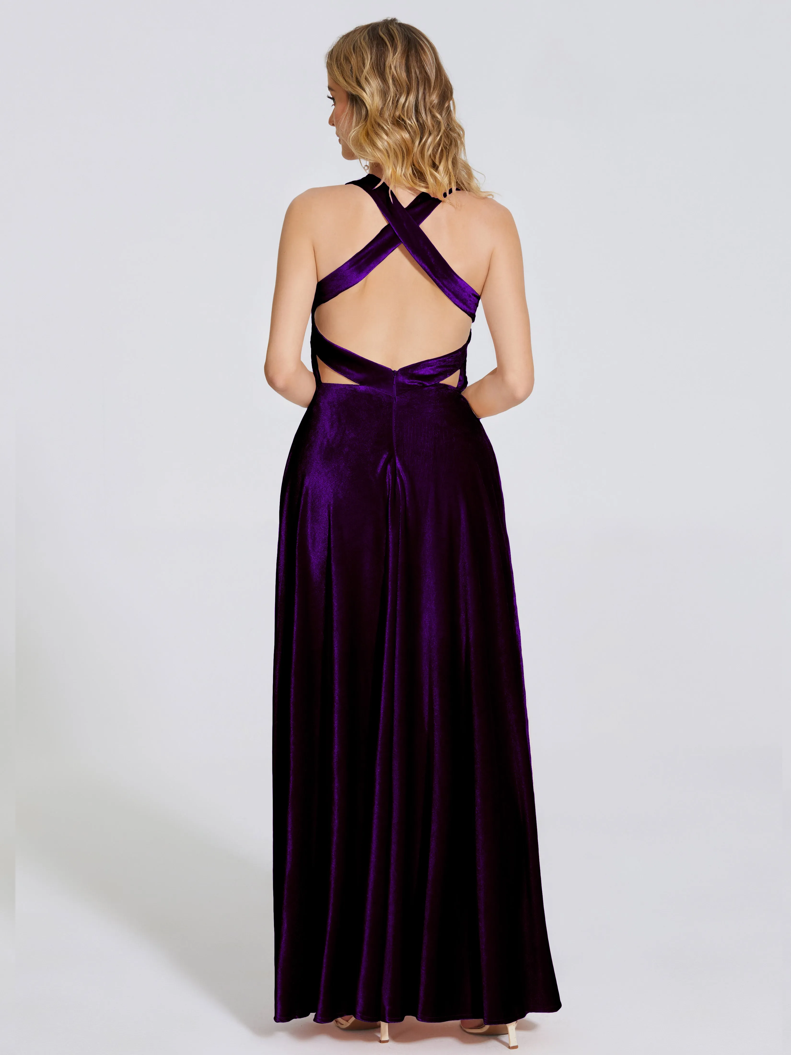 Brooklynn Gorgeous V-neck Velvet Bridesmaid Dresses