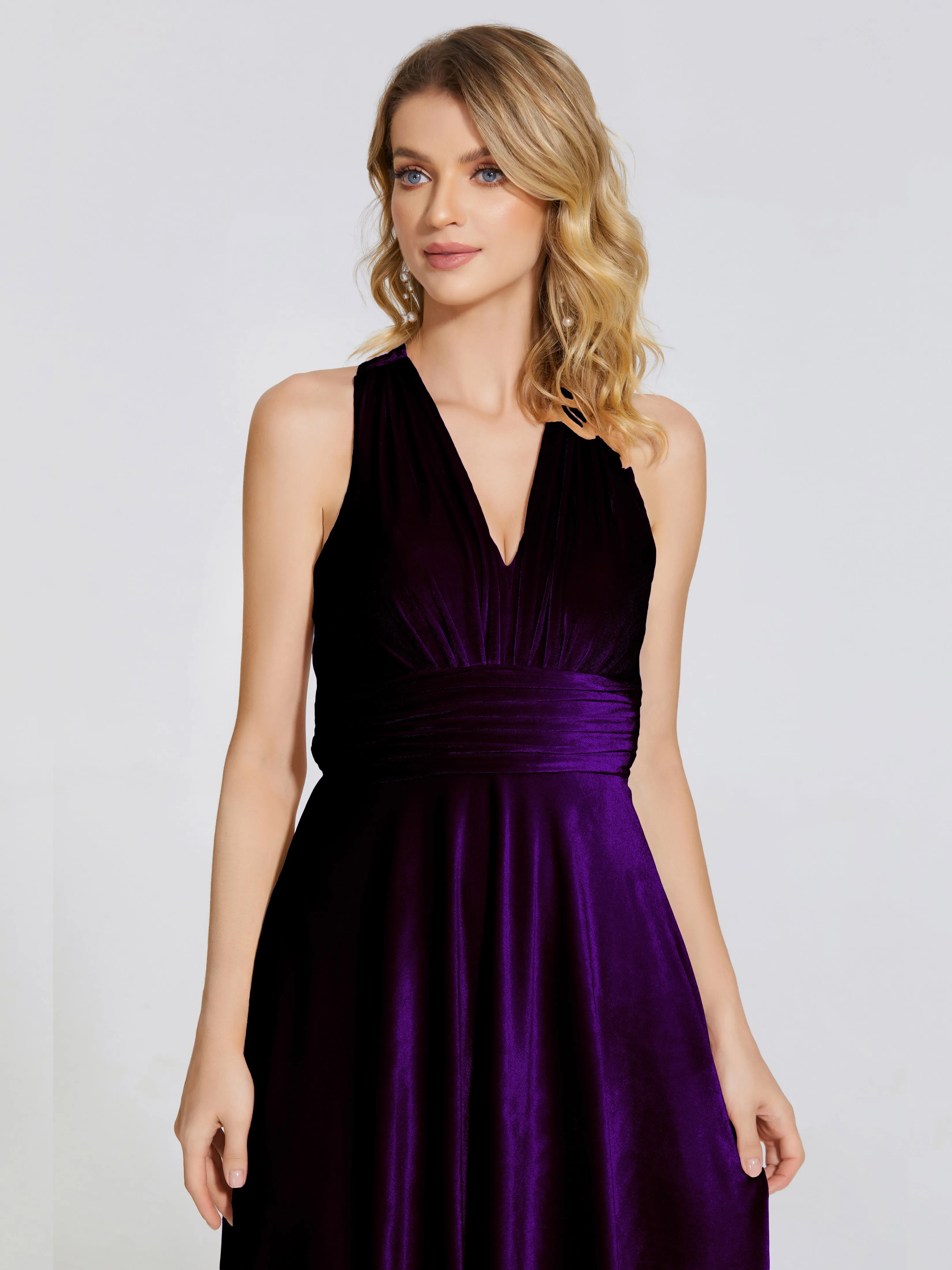 Brooklynn Gorgeous V-neck Velvet Bridesmaid Dresses