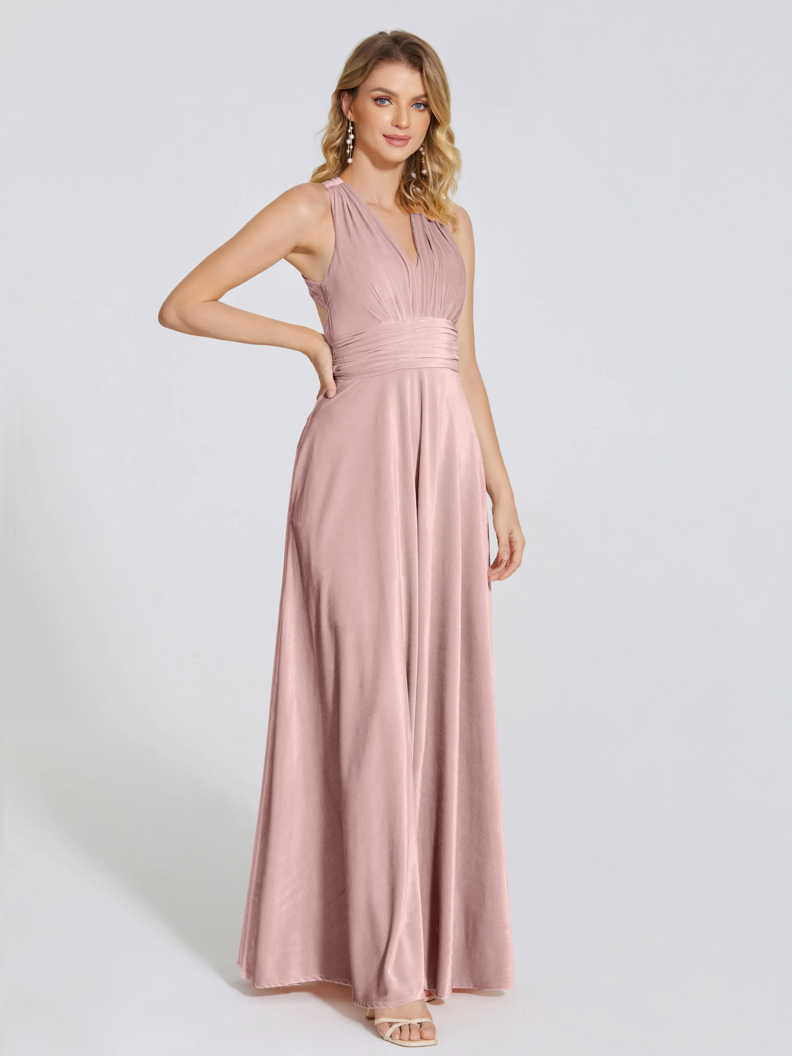 Brooklynn Gorgeous V-neck Velvet Bridesmaid Dresses