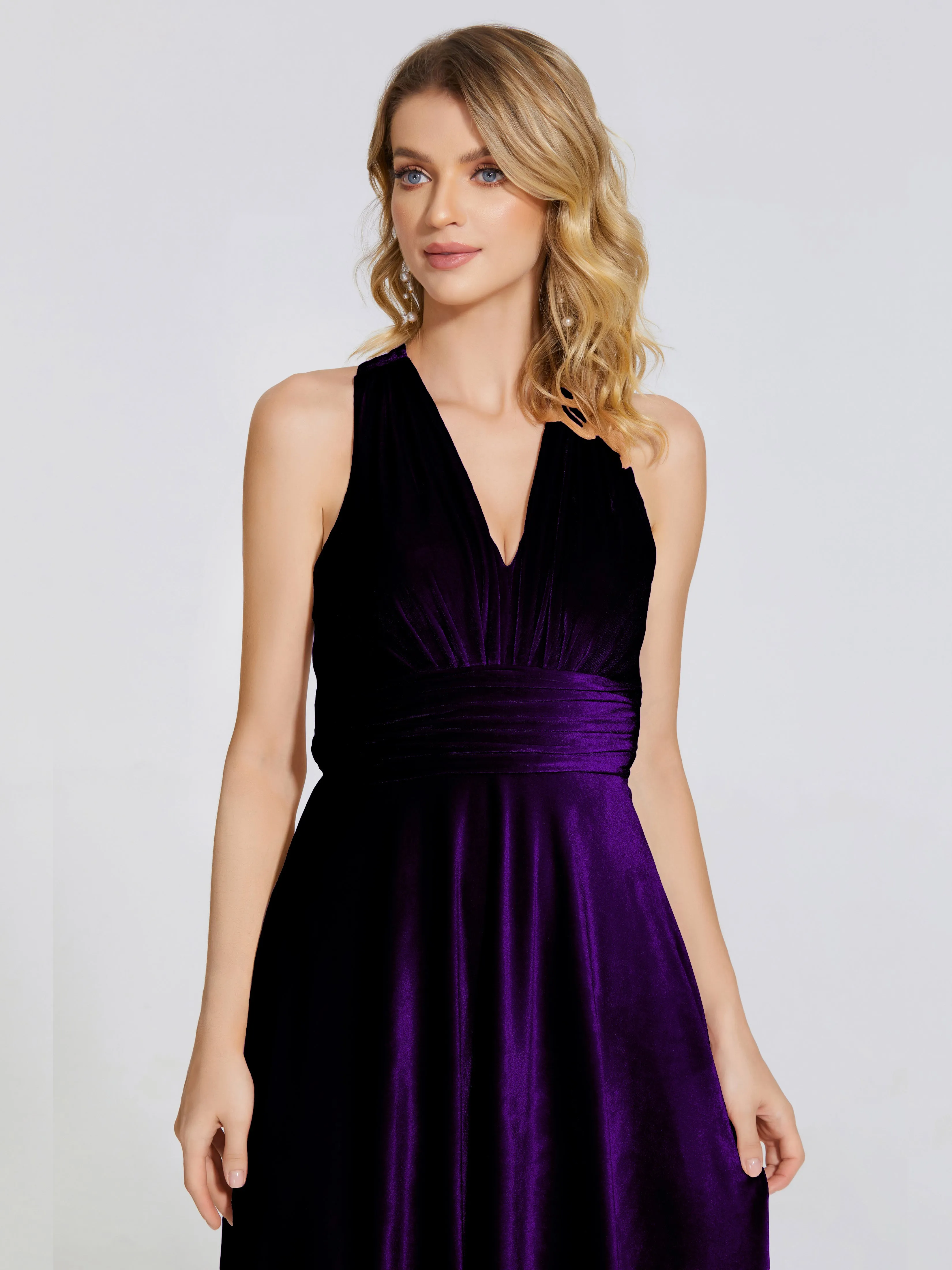 Brooklynn Gorgeous V-neck Velvet Bridesmaid Dresses
