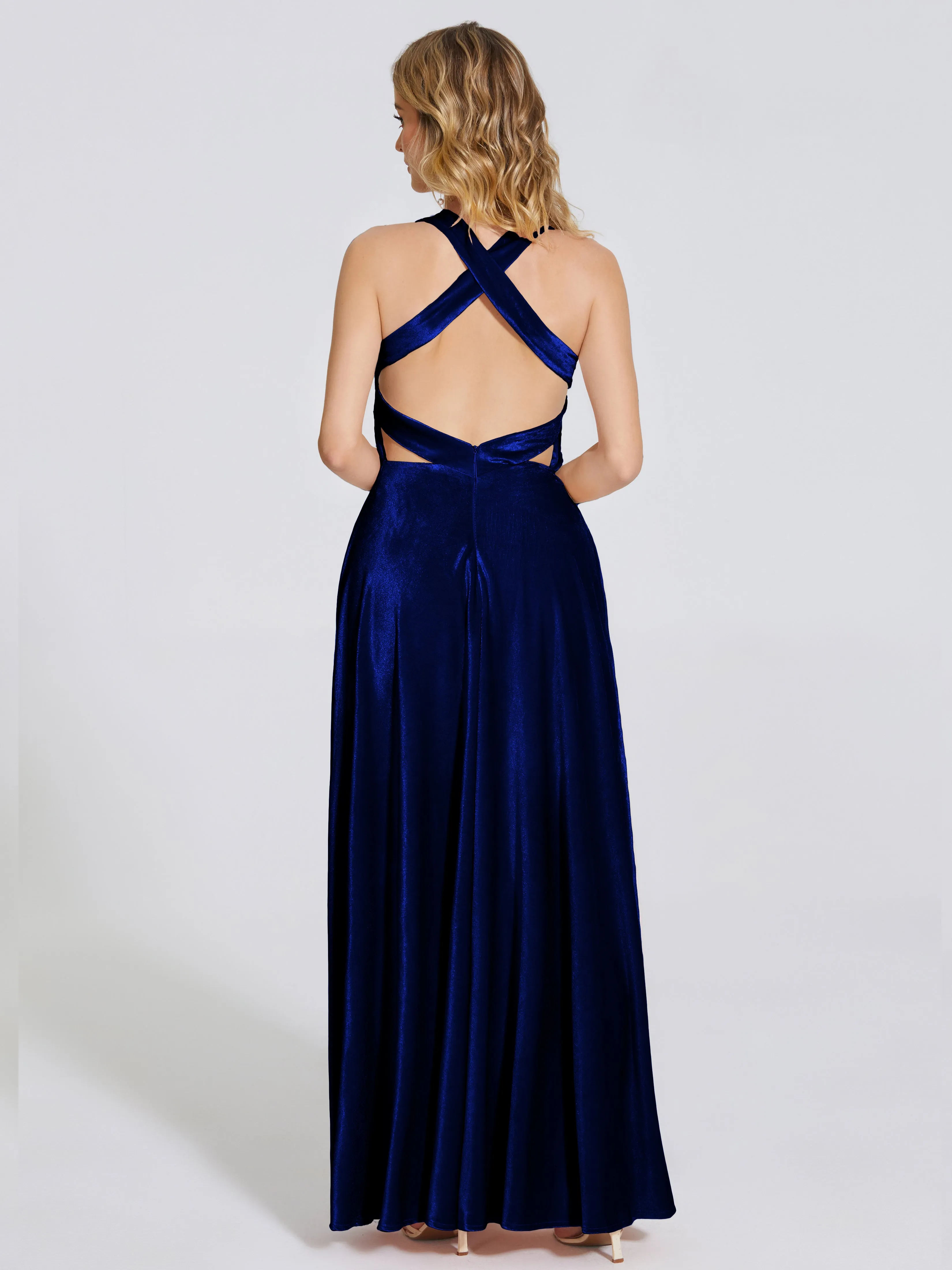 Brooklynn Gorgeous V-neck Velvet Bridesmaid Dresses