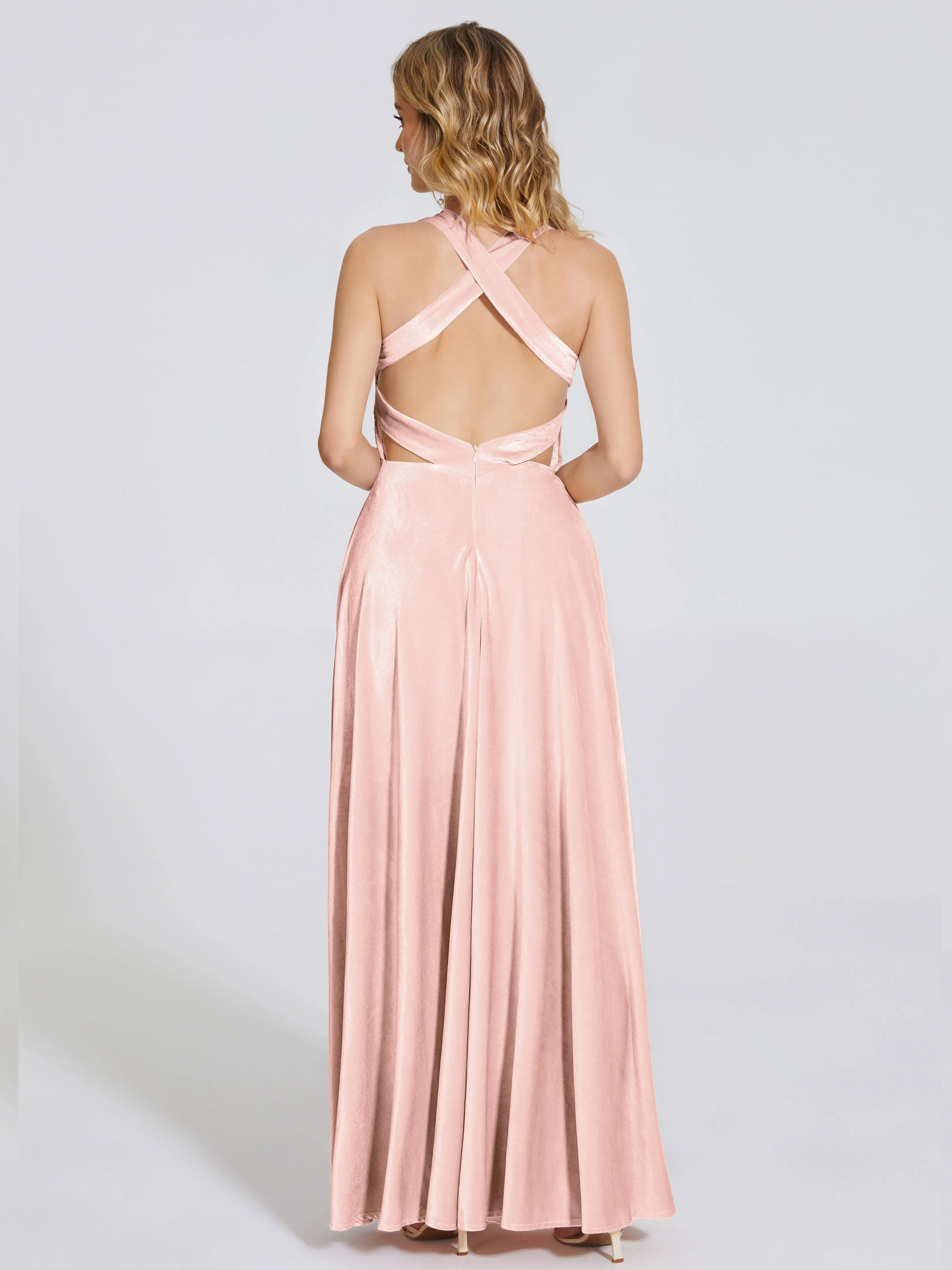 Brooklynn Gorgeous V-neck Velvet Bridesmaid Dresses
