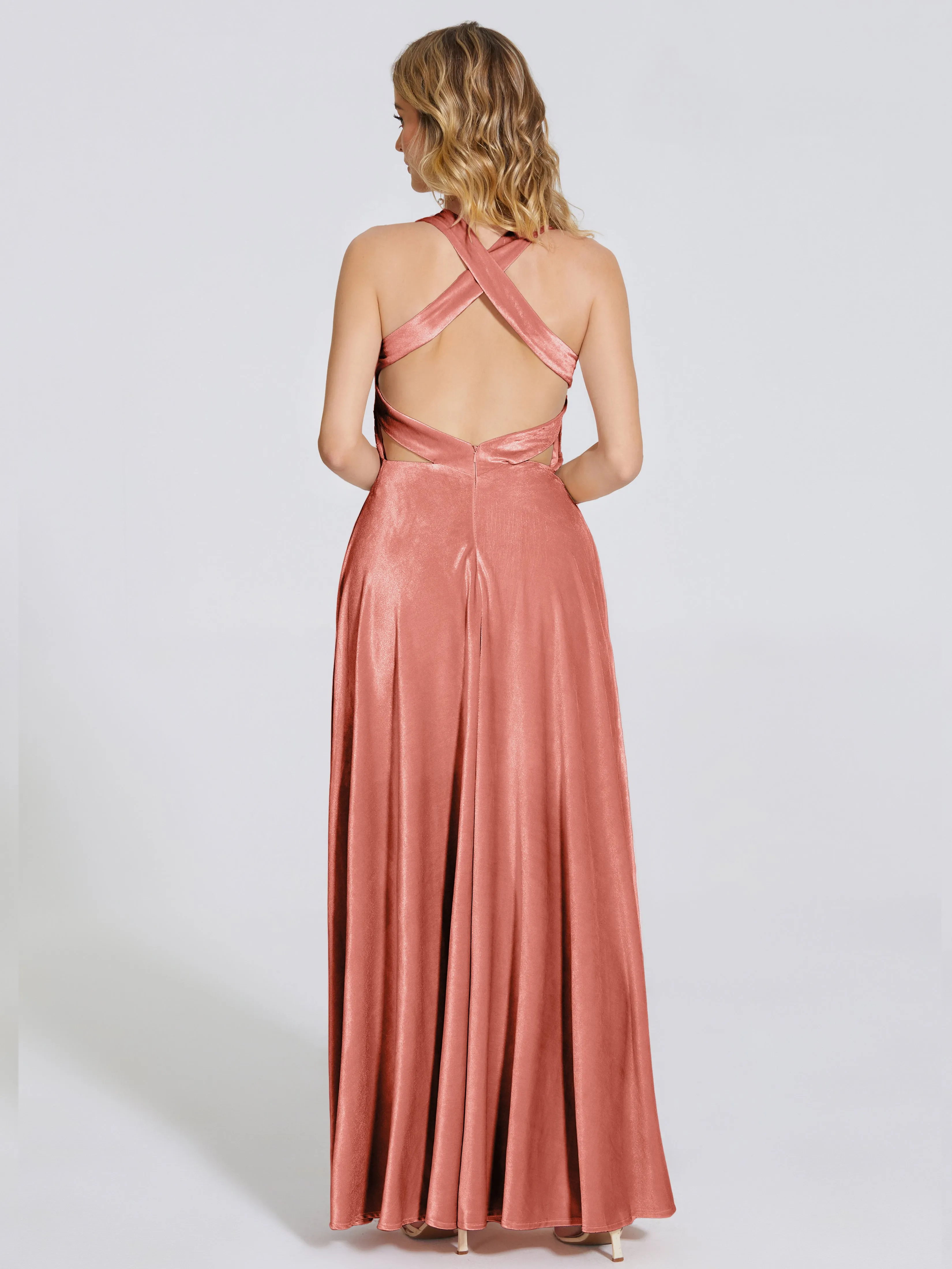 Brooklynn Gorgeous V-neck Velvet Bridesmaid Dresses