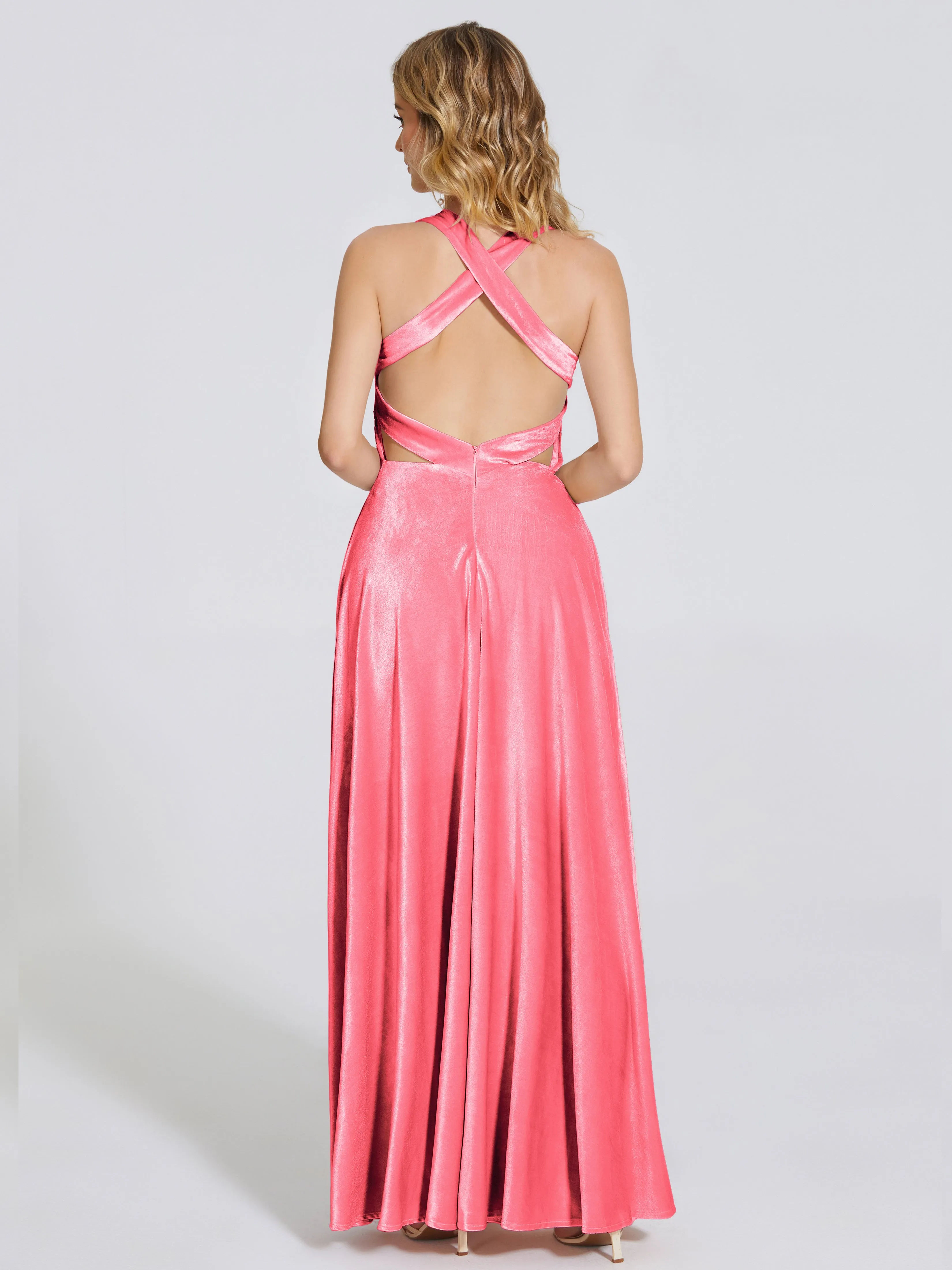 Brooklynn Gorgeous V-neck Velvet Bridesmaid Dresses