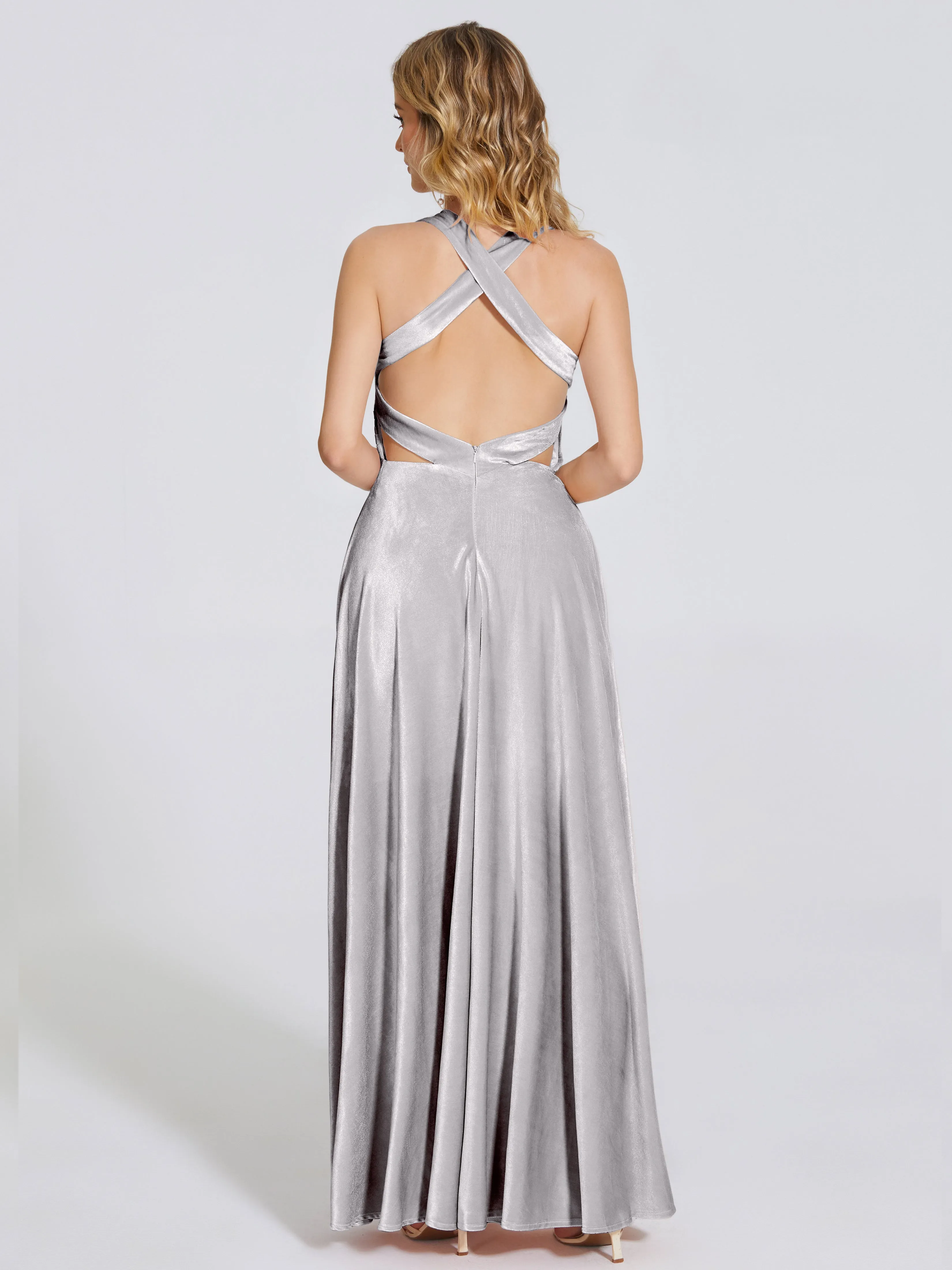 Brooklynn Gorgeous V-neck Velvet Bridesmaid Dresses