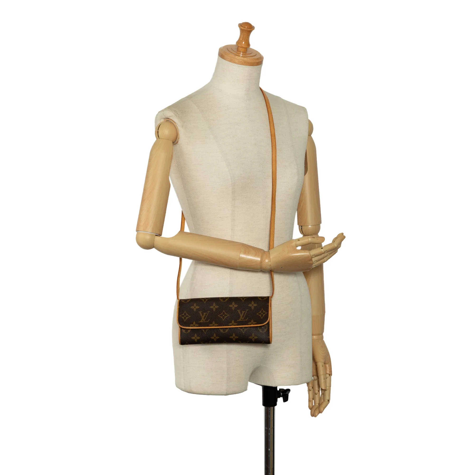 Brown Louis Vuitton Monogram Pochette Twin PM Crossbody Bag