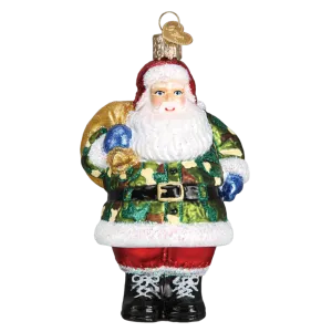 Camo Santa 40299 Old World Christmas Ornament