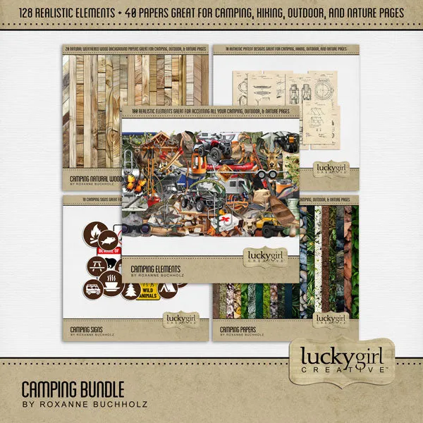 Camping Papers Digital Scrapbook Kit