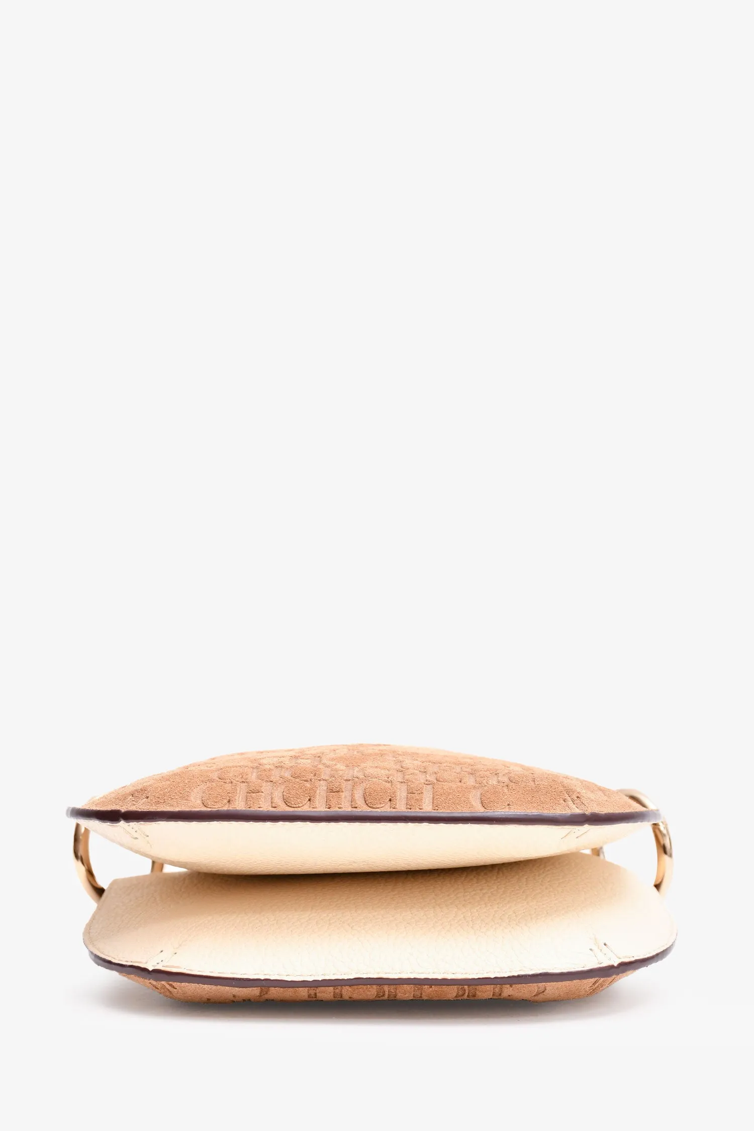 Carolina Herrera Brown Suede/Leather Reversible Crossbody