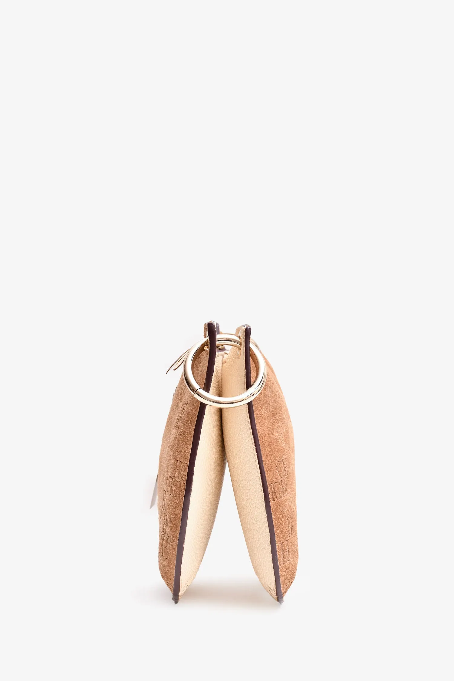 Carolina Herrera Brown Suede/Leather Reversible Crossbody
