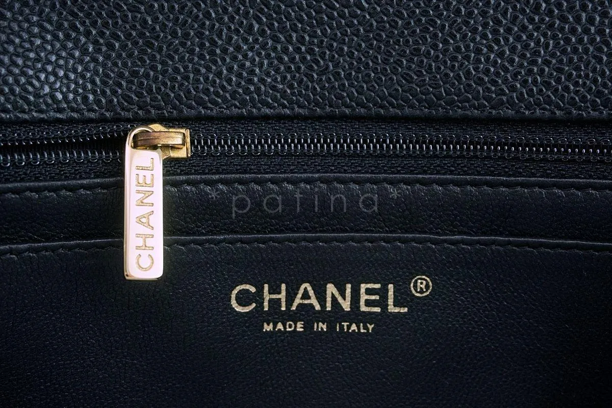Chanel Black Caviar Classic Jumbo Flap Bag GHW