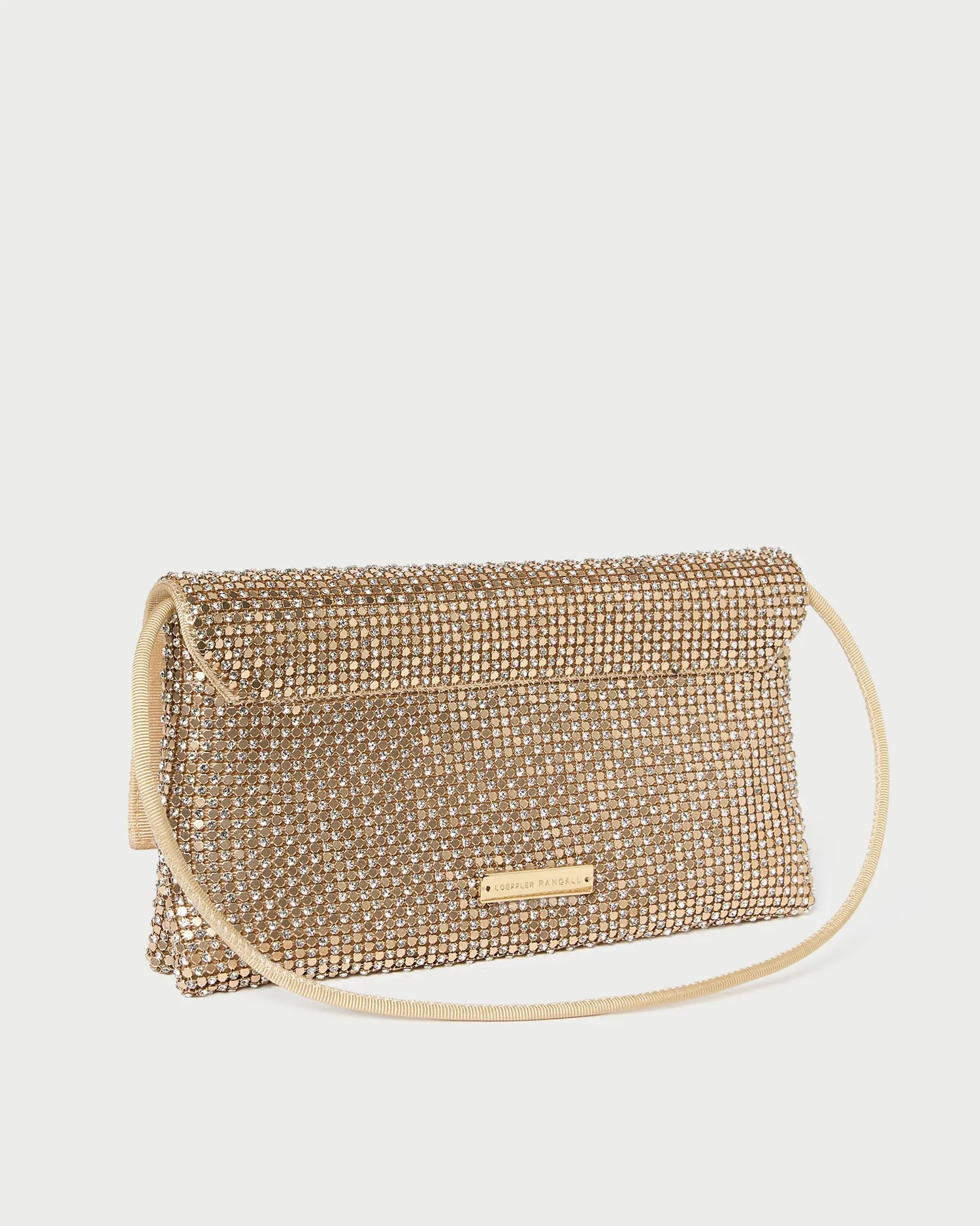 Charlee Gold Diamanté Shoulder Bag