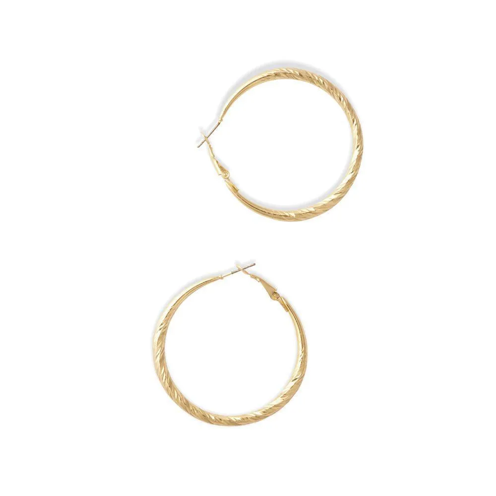 Circle Of Life Gold Hoop Earrings