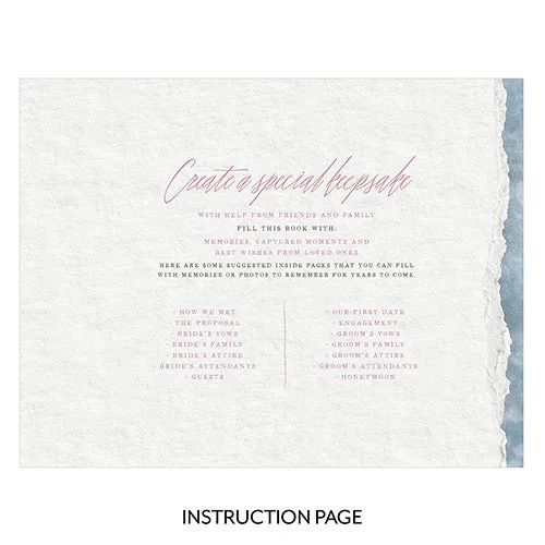 Clear Acrylic Wedding Guest Book - Modern Fairy Tale Etching