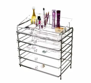 Cosmetic Organizer With 4 Tier Drawers